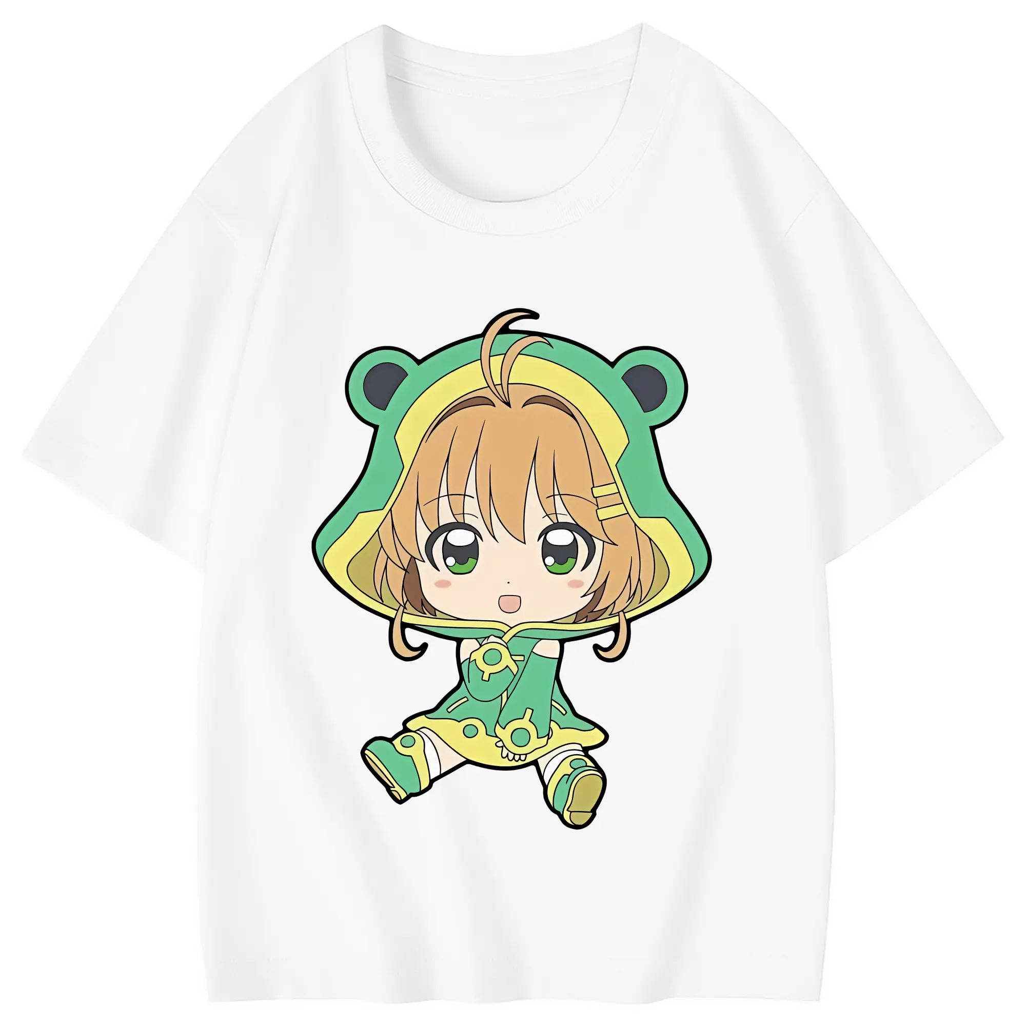 カードキャプターさくら グッズ,木之本桜 - 綿100％ キッズTシャツ ・ フロントプリント ・ 快適 通気性 ・ スポーツ カジュアル 散歩用