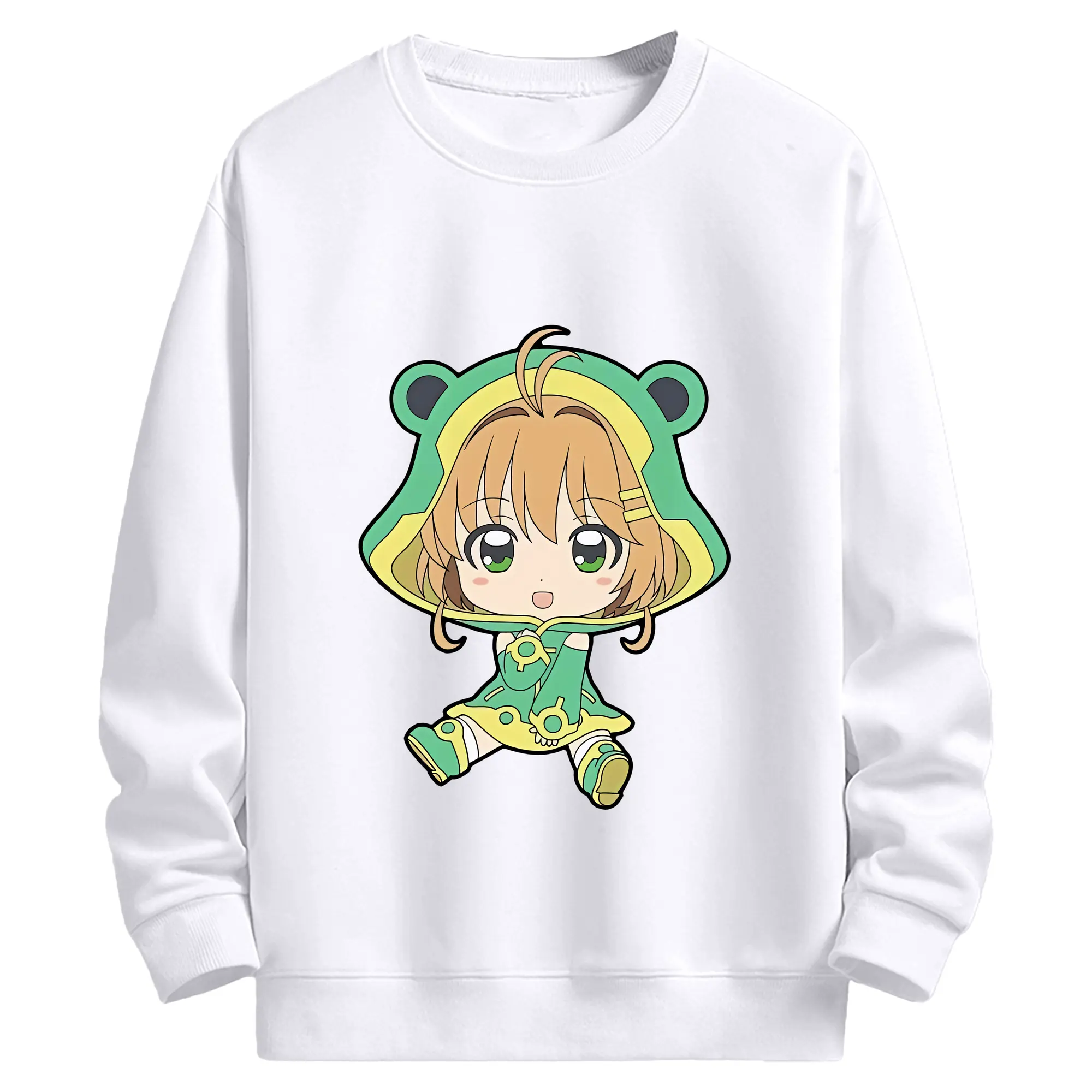 カードキャプターさくら グッズ,木之本桜 - 高品質 クルーネック スウェット ・ コットン59％ ポリエステル41％ ・ ユニセックス 長袖 トレーナー ・ カジュアル デイリー スポーツ 散歩用