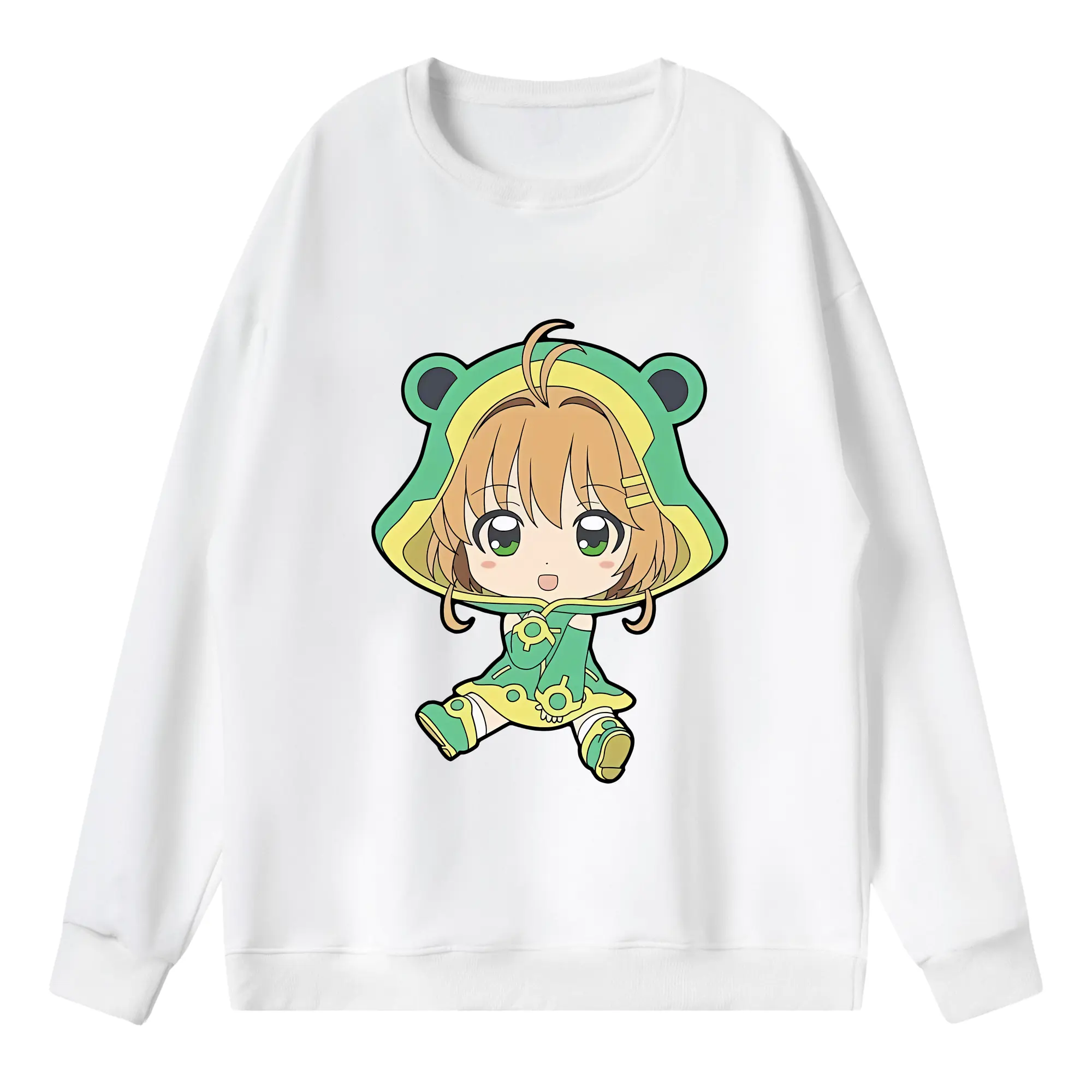 カードキャプターさくら グッズ,木之本桜 - 薄手 クルーネック スウェット 裏毛260g · ポリエステル 春秋向け カジュアル 男女兼用 · トレーナー デイリー スポーツ 散歩に最適