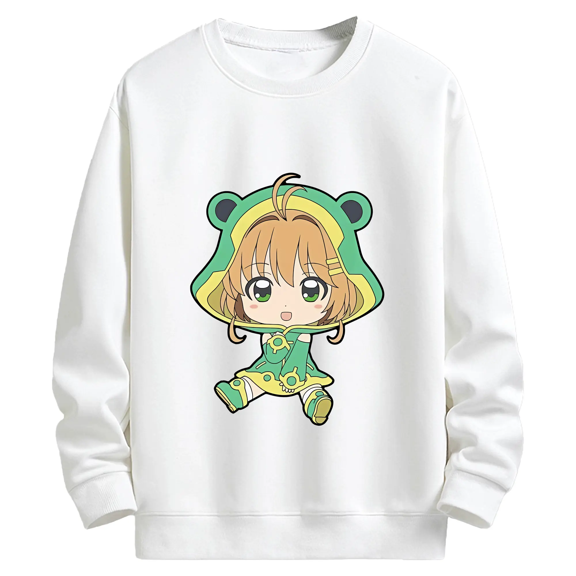 カードキャプターさくら グッズ,木之本桜 - キッズ クルーネックスウェットシャツ ・ フロントプリント ・ 綿80％ ポリエステル20％ ・ 快適 通学 スポーツ 日常使い お散歩用