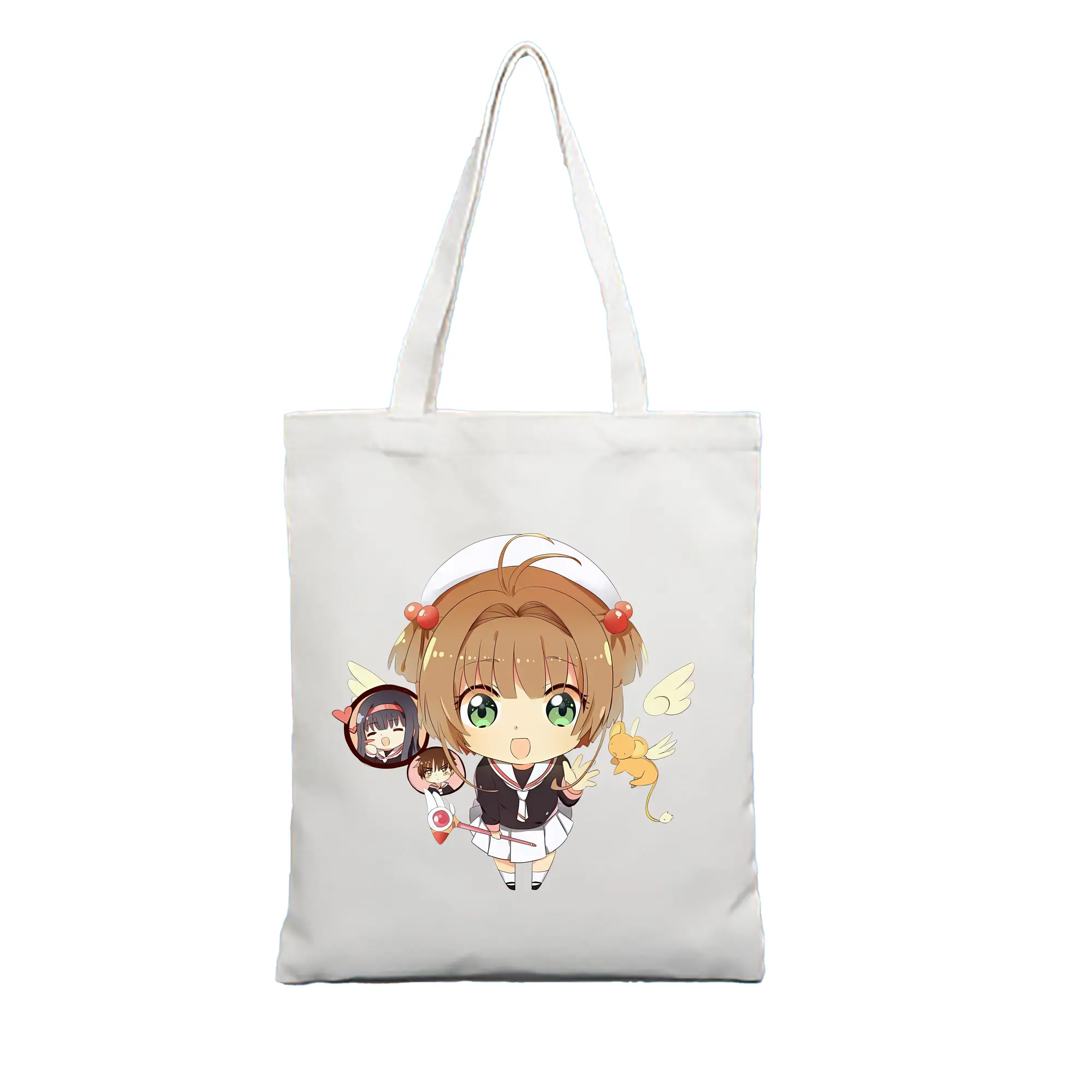 カードキャプターさくら グッズ,木之本桜 - 縦型キャンバス手提げバッグ（トートバッグ） ・ キャンバス素材 ・ ショッピング用 ・ 軽量 丈夫 お手入れ簡単