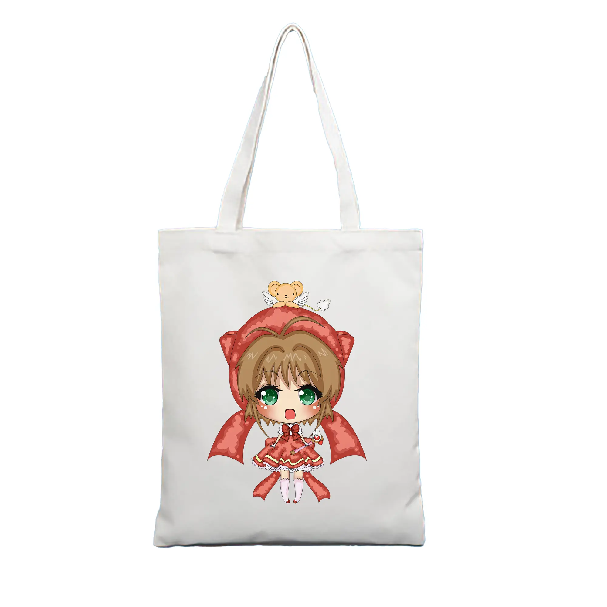 カードキャプターさくら グッズ,木之本桜 - 縦型キャンバス手提げバッグ（トートバッグ） ・ キャンバス素材 ・ ショッピング用 ・ 軽量 丈夫 お手入れ簡単