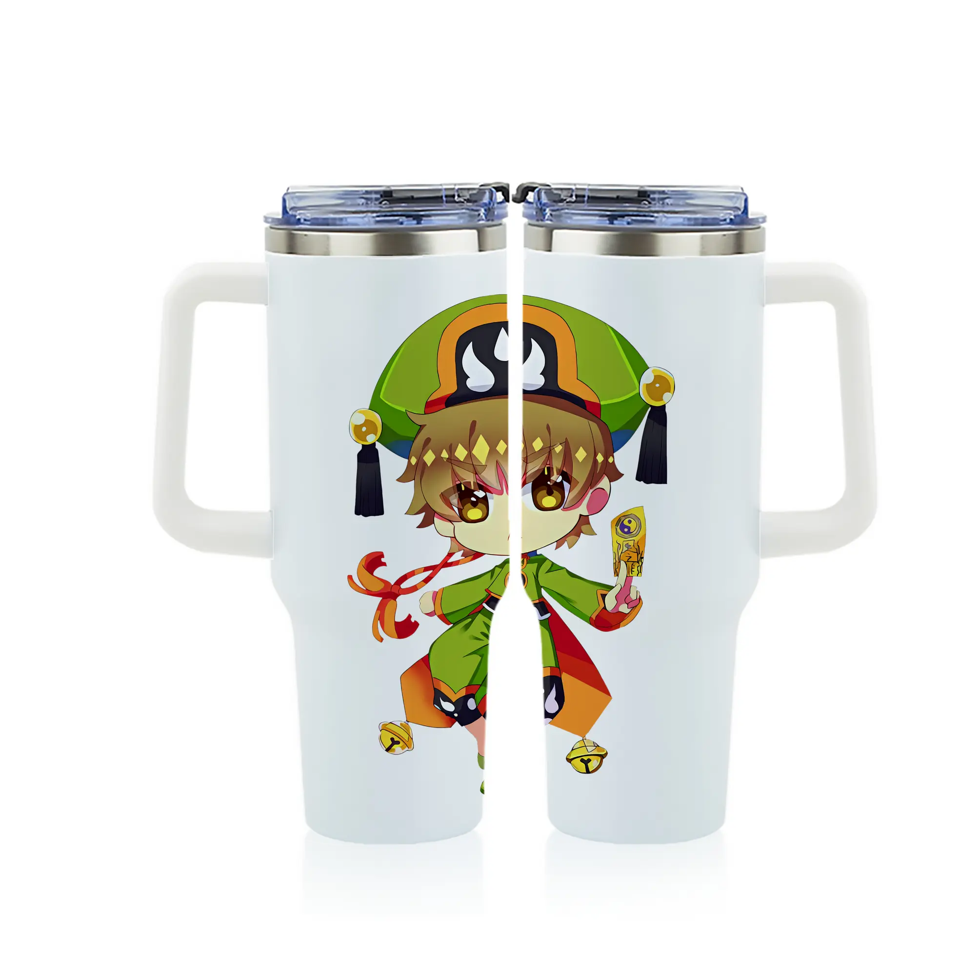 カードキャプターさくら グッズ,李小狼 - 1200mL フルプリント車用タンブラー ・ 304ステンレス 内側 ・ 201ステンレス 外側 ・ 保温 保冷 ・ 通勤 ドライブ アウトドア用