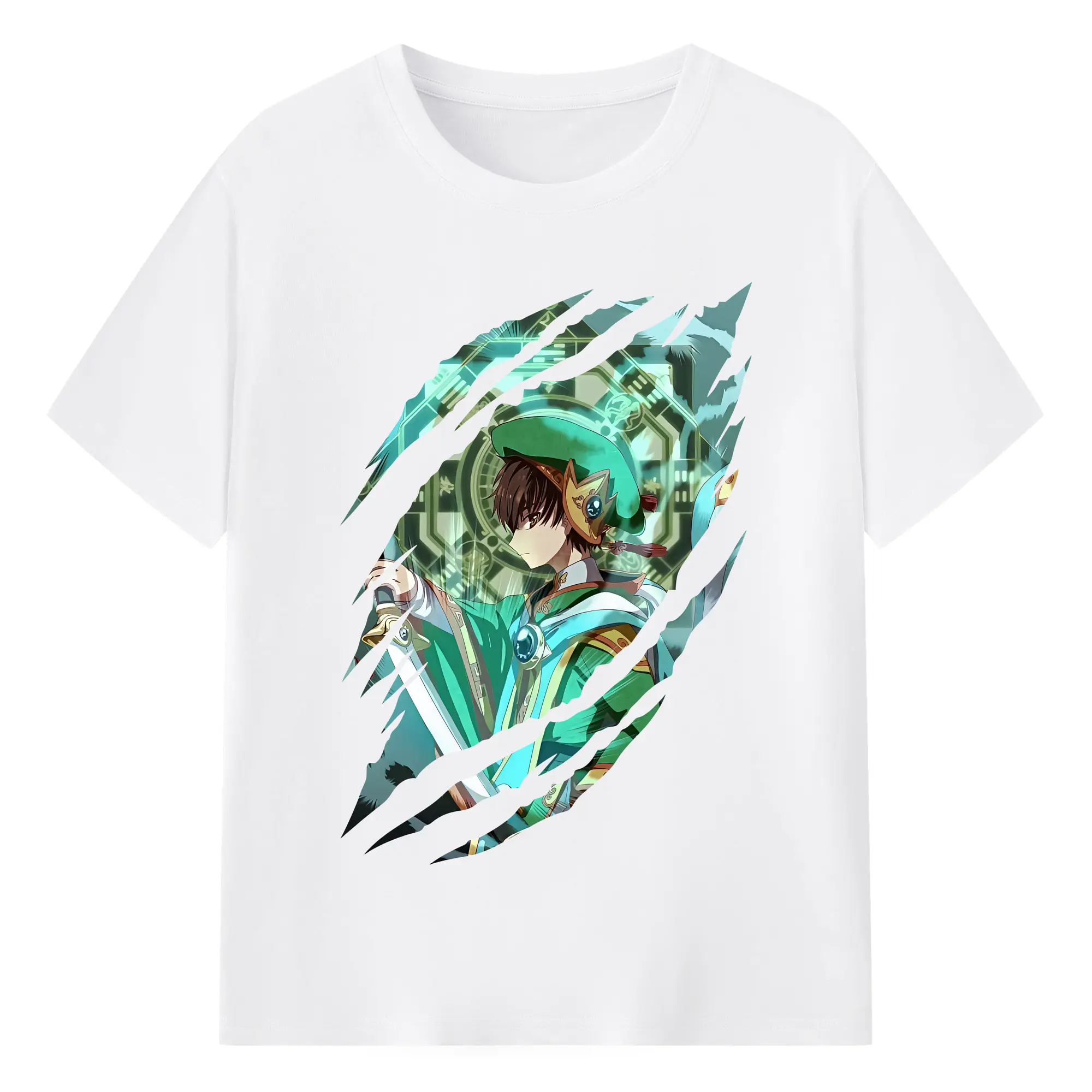 カードキャプターさくら グッズ,李小狼 - 綿100％ 半袖Tシャツ ・ フロントプリント ・ 快適 通気性 ・ 日常使い 散歩 スポーツ用