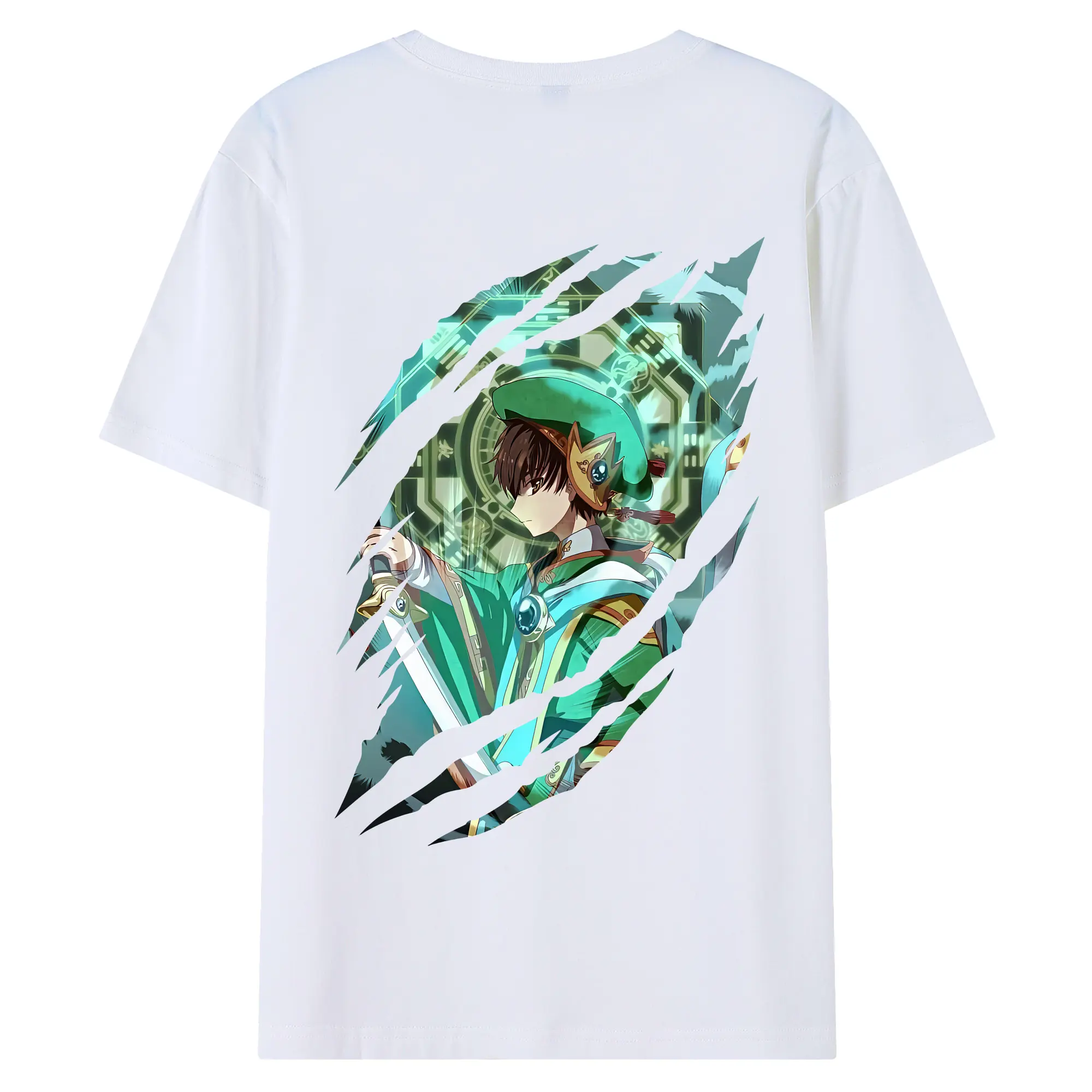 カードキャプターさくら グッズ,李小狼 - 綿100％ 半袖Tシャツ ・ バックプリント ・ 快適 通気性 ・ 日常使い 散歩 スポーツ用