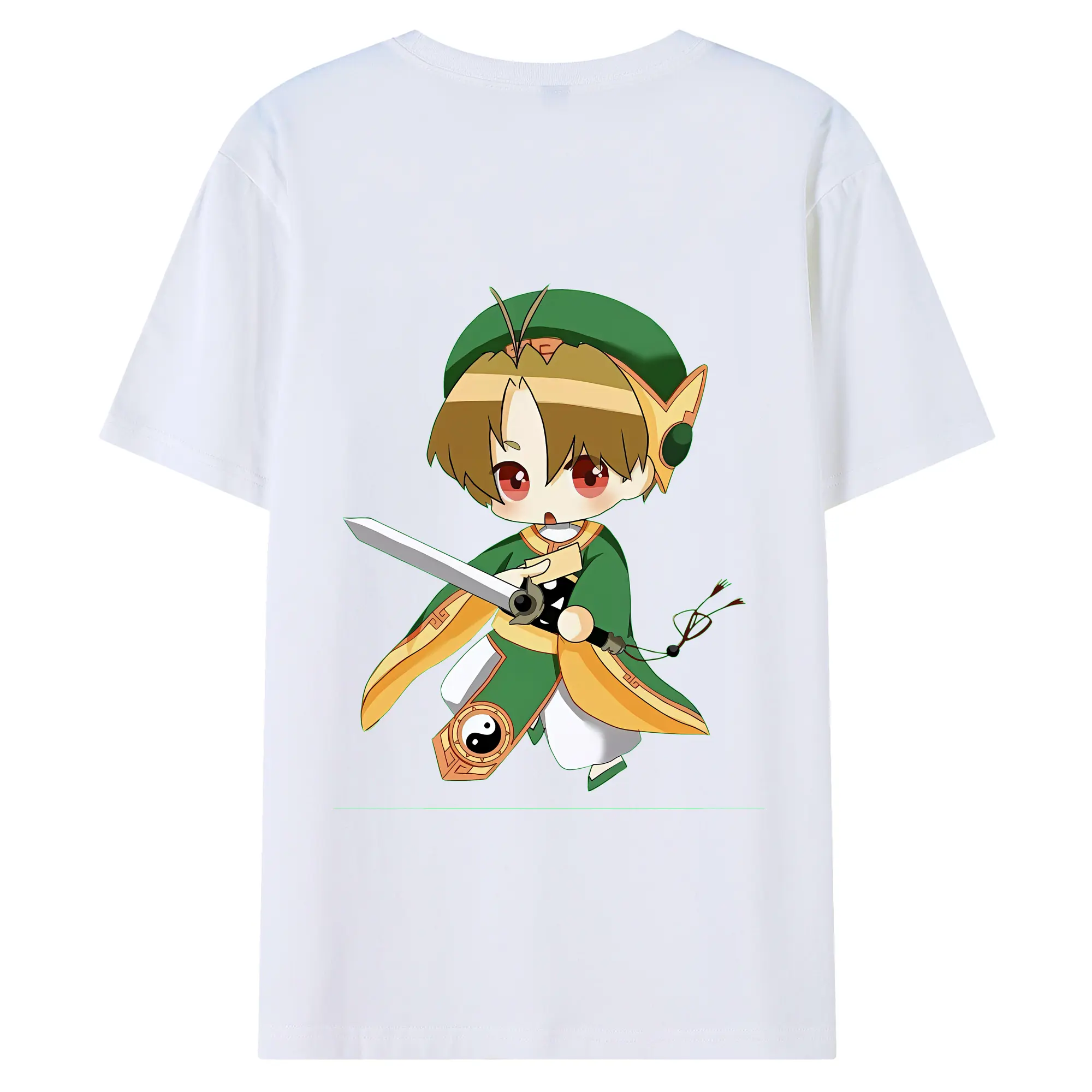 カードキャプターさくら グッズ,李小狼 - 綿100％ 半袖Tシャツ ・ バックプリント ・ 快適 通気性 ・ 日常使い 散歩 スポーツ用