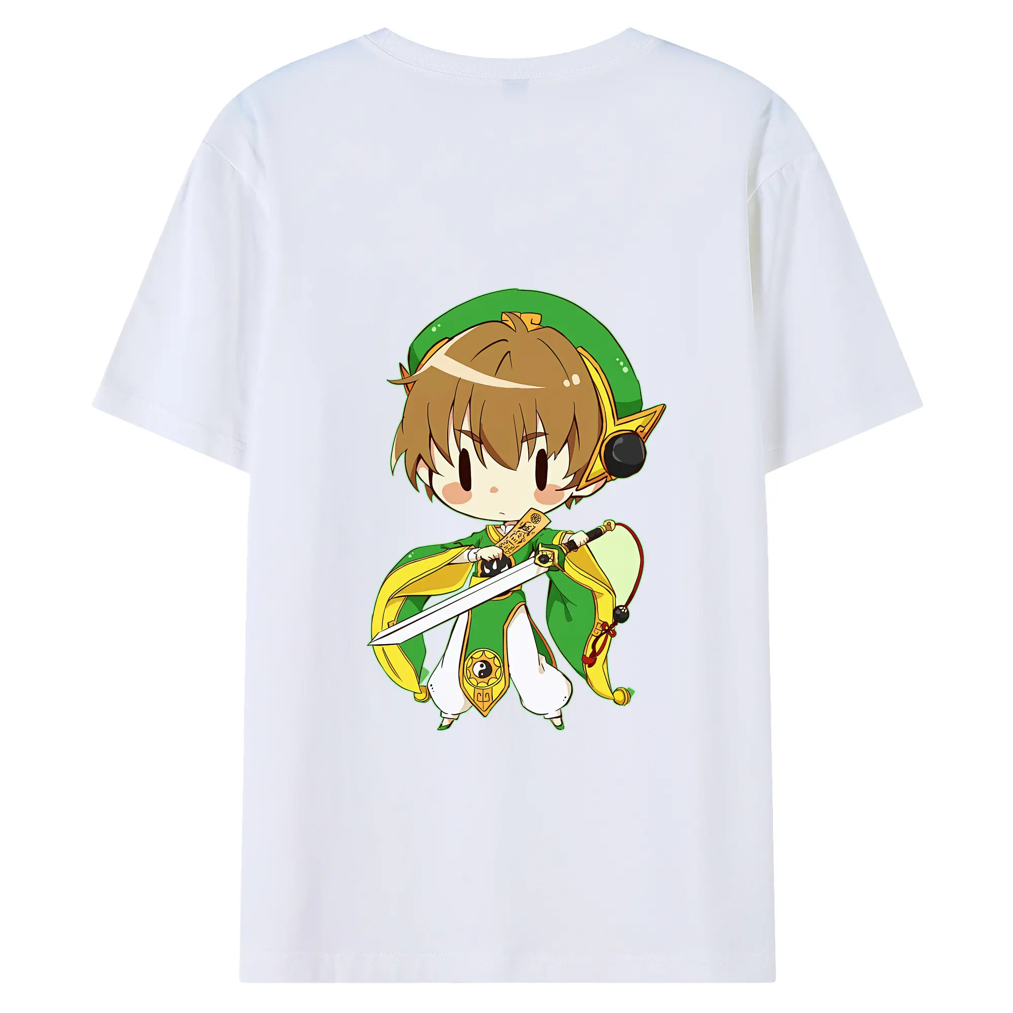 カードキャプターさくら グッズ,李小狼 - 綿100％ 半袖Tシャツ ・ バックプリント ・ 快適 通気性 ・ 日常使い 散歩 スポーツ用