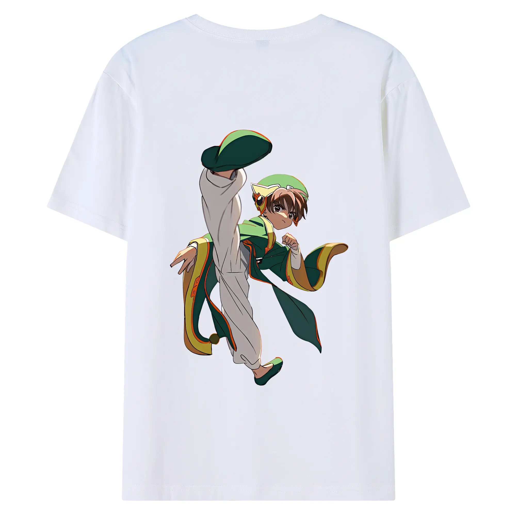 カードキャプターさくら グッズ,李小狼 - 綿100％ 半袖Tシャツ ・ バックプリント ・ 快適 通気性 ・ 日常使い 散歩 スポーツ用