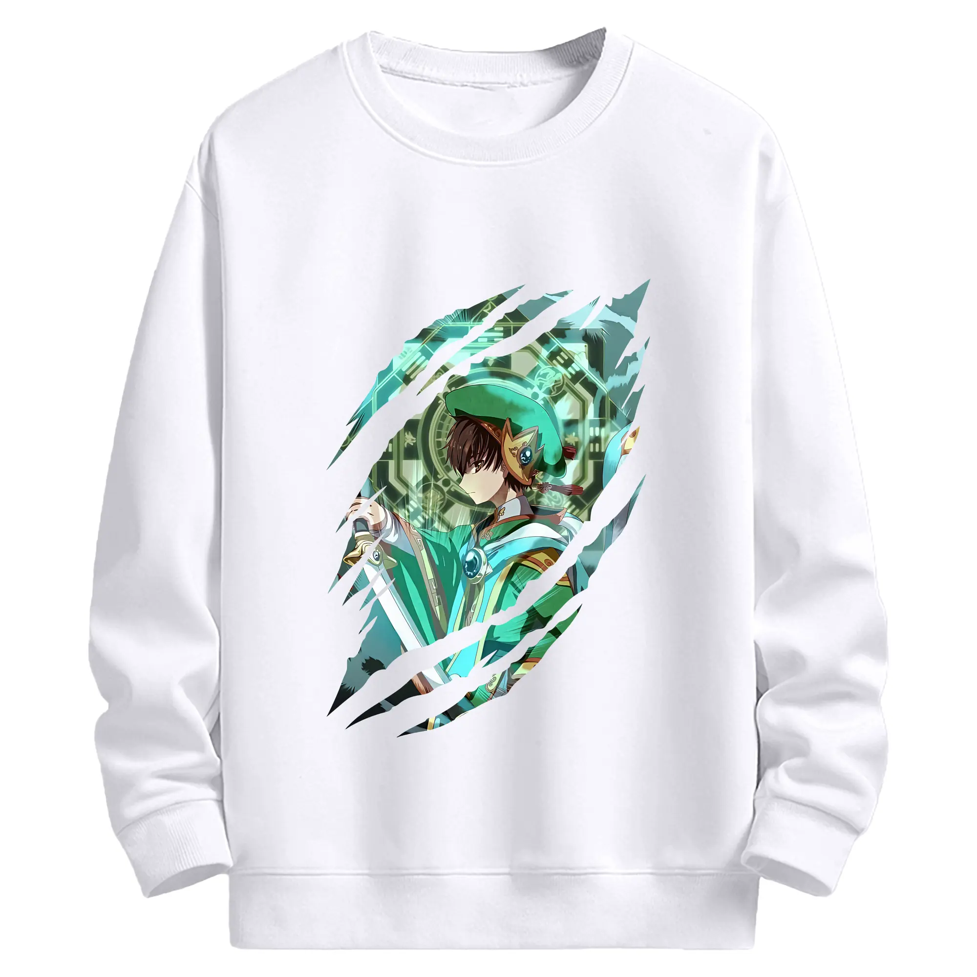 カードキャプターさくら グッズ,李小狼 - 高品質 クルーネック スウェット ・ コットン59％ ポリエステル41％ ・ ユニセックス 長袖 トレーナー ・ カジュアル デイリー スポーツ 散歩用