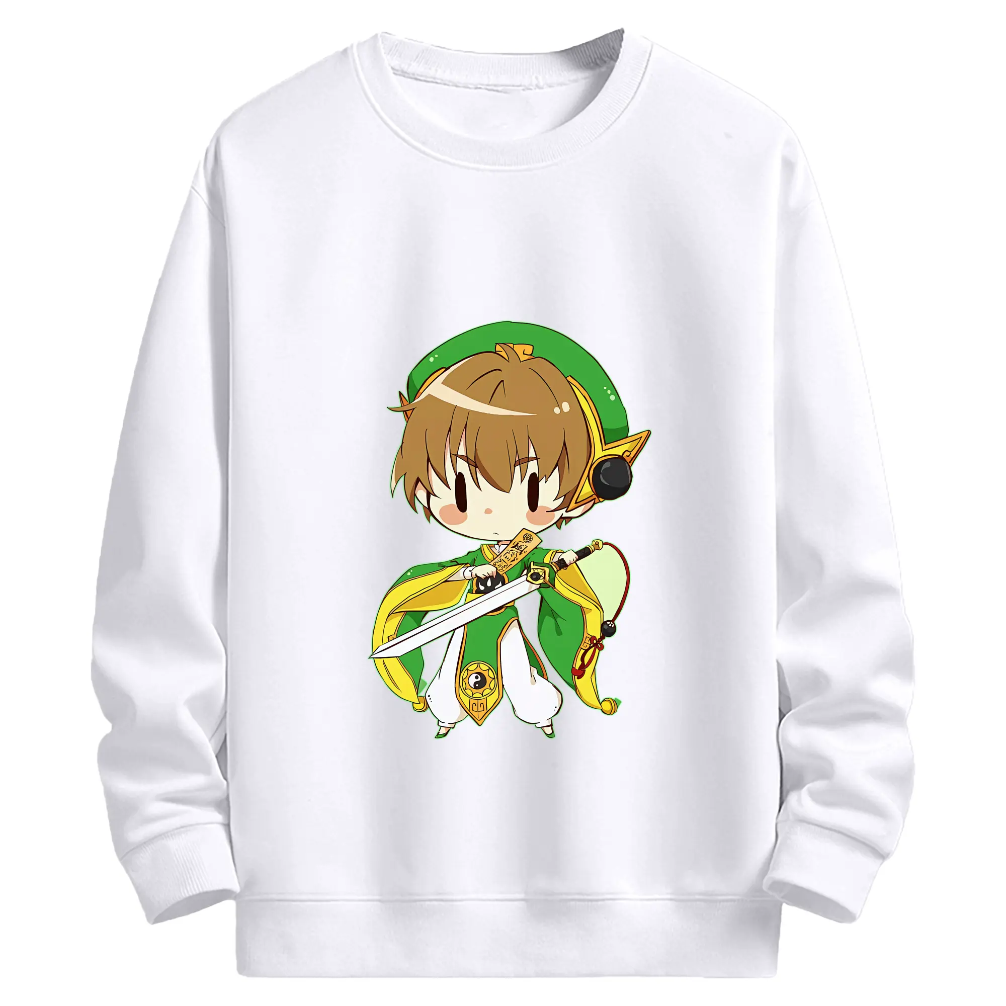 カードキャプターさくら グッズ,李小狼 - 高品質 クルーネック スウェット ・ コットン59％ ポリエステル41％ ・ ユニセックス 長袖 トレーナー ・ カジュアル デイリー スポーツ 散歩用