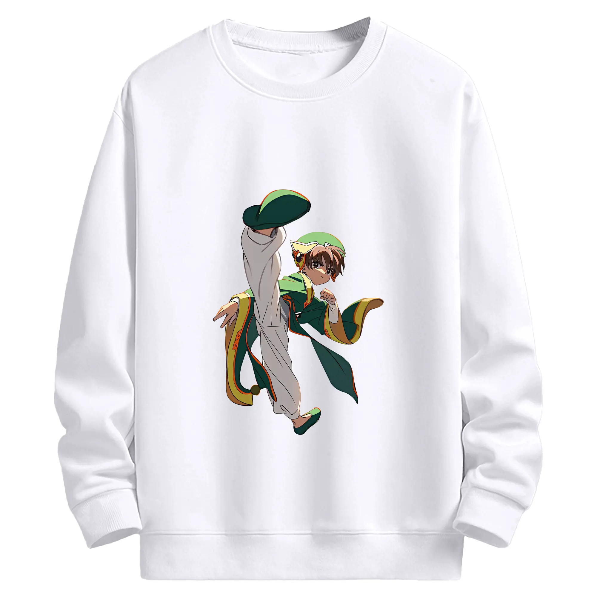 カードキャプターさくら グッズ,李小狼 - 高品質 クルーネック スウェット ・ コットン59％ ポリエステル41％ ・ ユニセックス 長袖 トレーナー ・ カジュアル デイリー スポーツ 散歩用