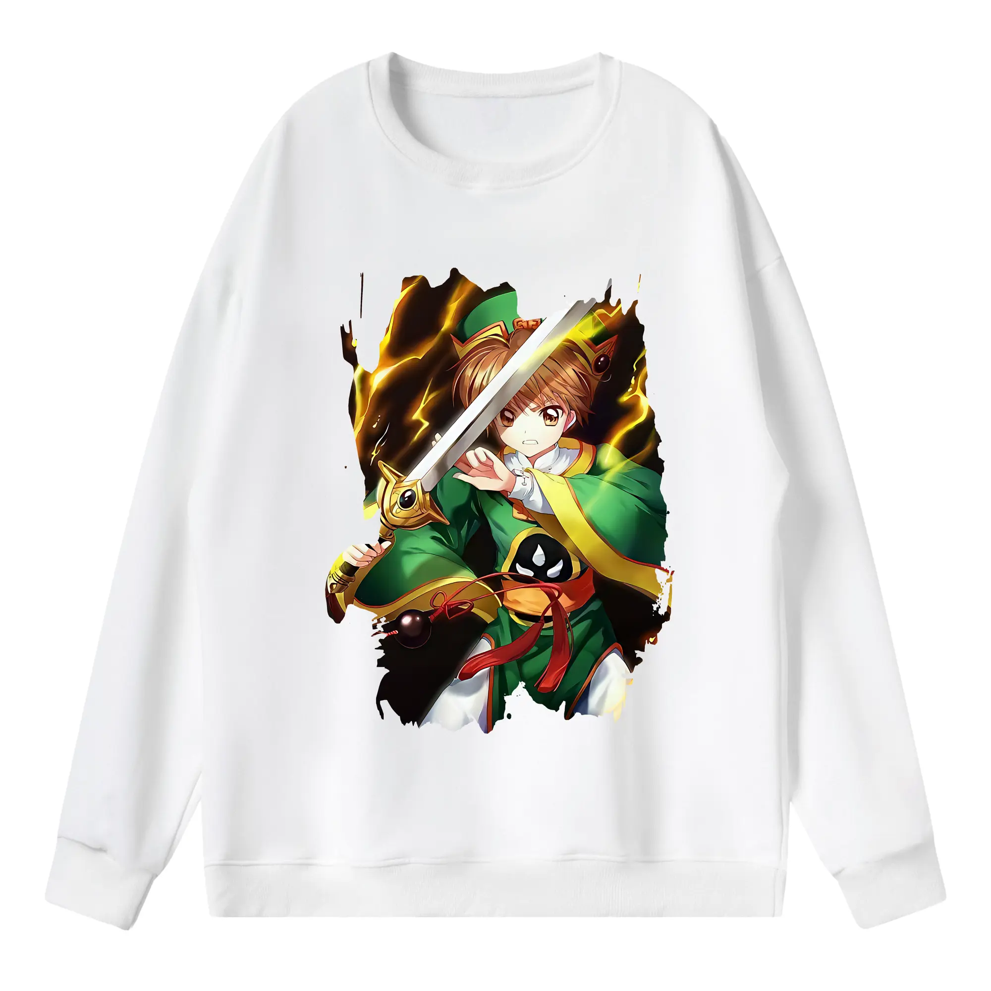 カードキャプターさくら グッズ,李小狼 - 薄手 クルーネック スウェット 裏毛260g · ポリエステル 春秋向け カジュアル 男女兼用 · トレーナー デイリー スポーツ 散歩に最適