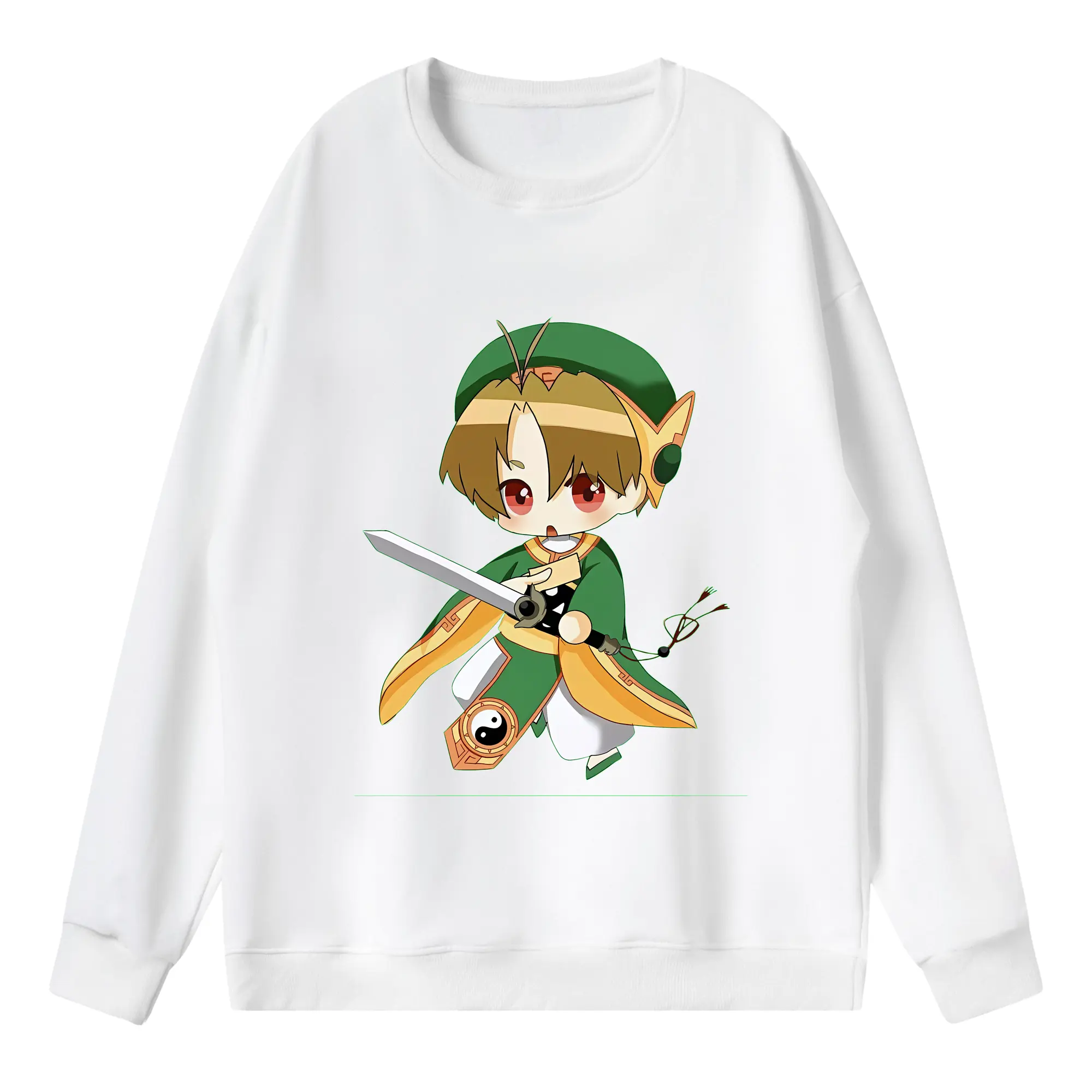 カードキャプターさくら グッズ,李小狼 - 薄手 クルーネック スウェット 裏毛260g · ポリエステル 春秋向け カジュアル 男女兼用 · トレーナー デイリー スポーツ 散歩に最適