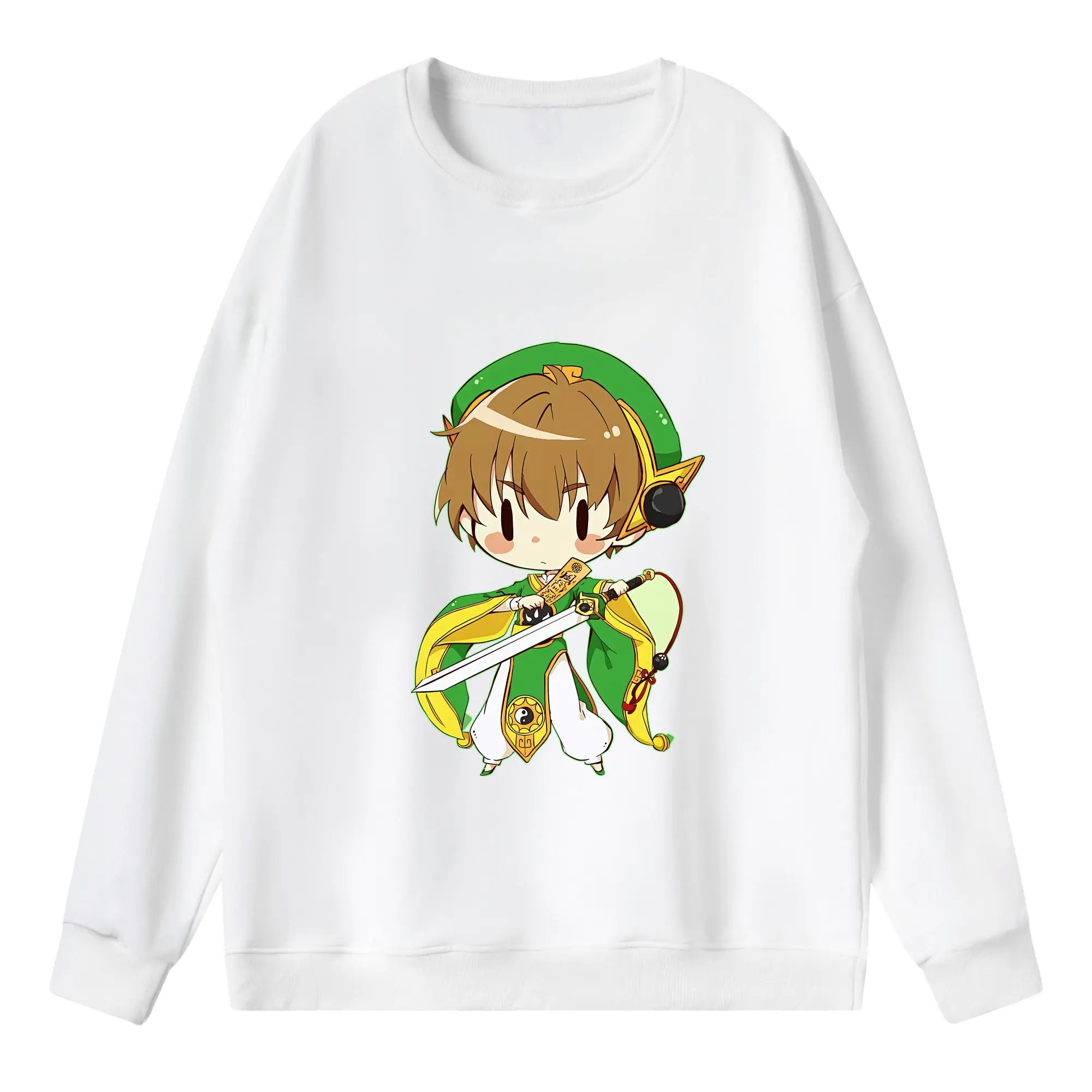 カードキャプターさくら グッズ,李小狼 - 薄手 クルーネック スウェット 裏毛260g · ポリエステル 春秋向け カジュアル 男女兼用 · トレーナー デイリー スポーツ 散歩に最適