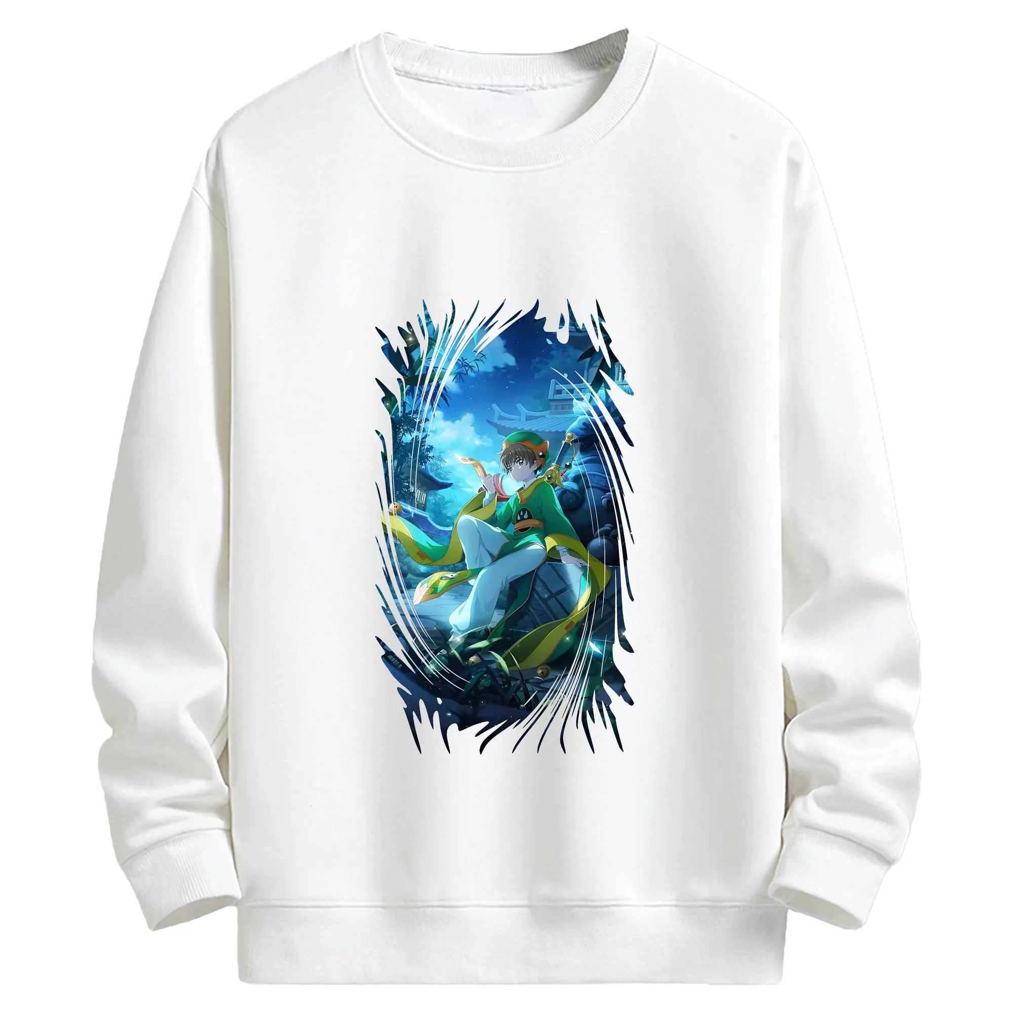 カードキャプターさくら グッズ,李小狼 - キッズ クルーネックスウェットシャツ ・ フロントプリント ・ 綿80％ ポリエステル20％ ・ 快適 通学 スポーツ 日常使い お散歩用