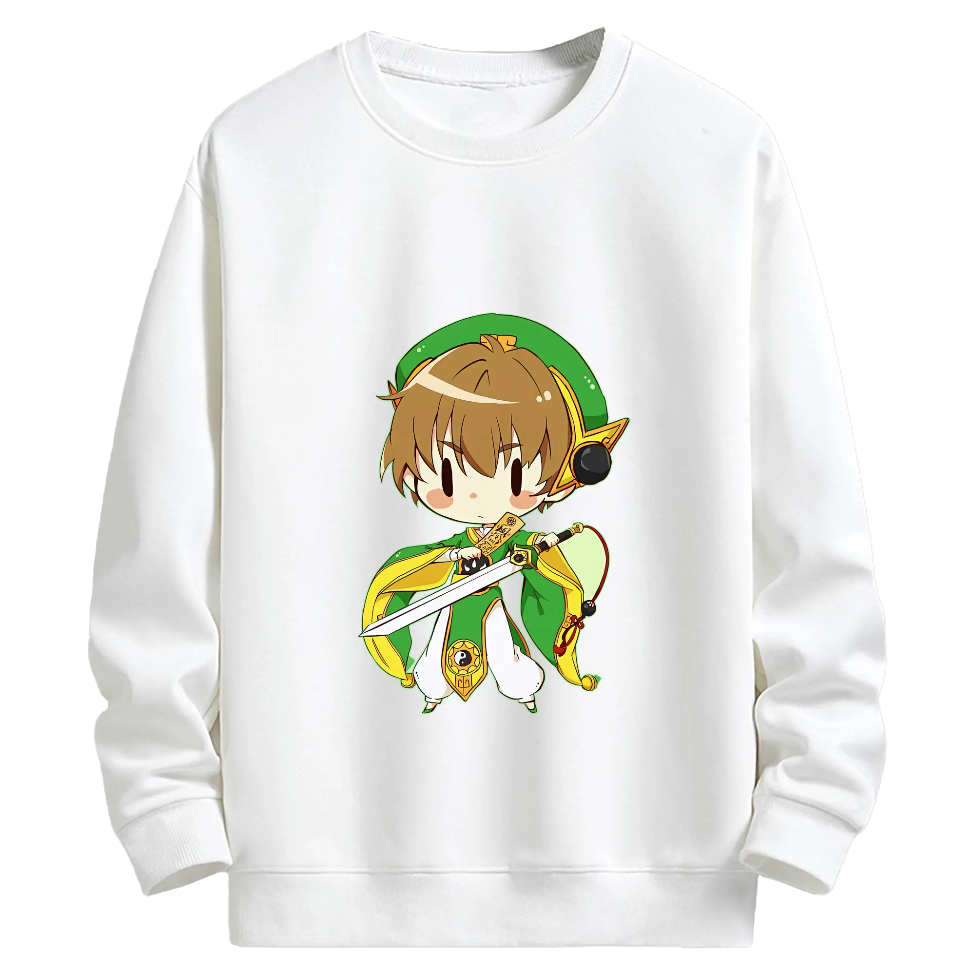 カードキャプターさくら グッズ,李小狼 - キッズ クルーネックスウェットシャツ ・ フロントプリント ・ 綿80％ ポリエステル20％ ・ 快適 通学 スポーツ 日常使い お散歩用