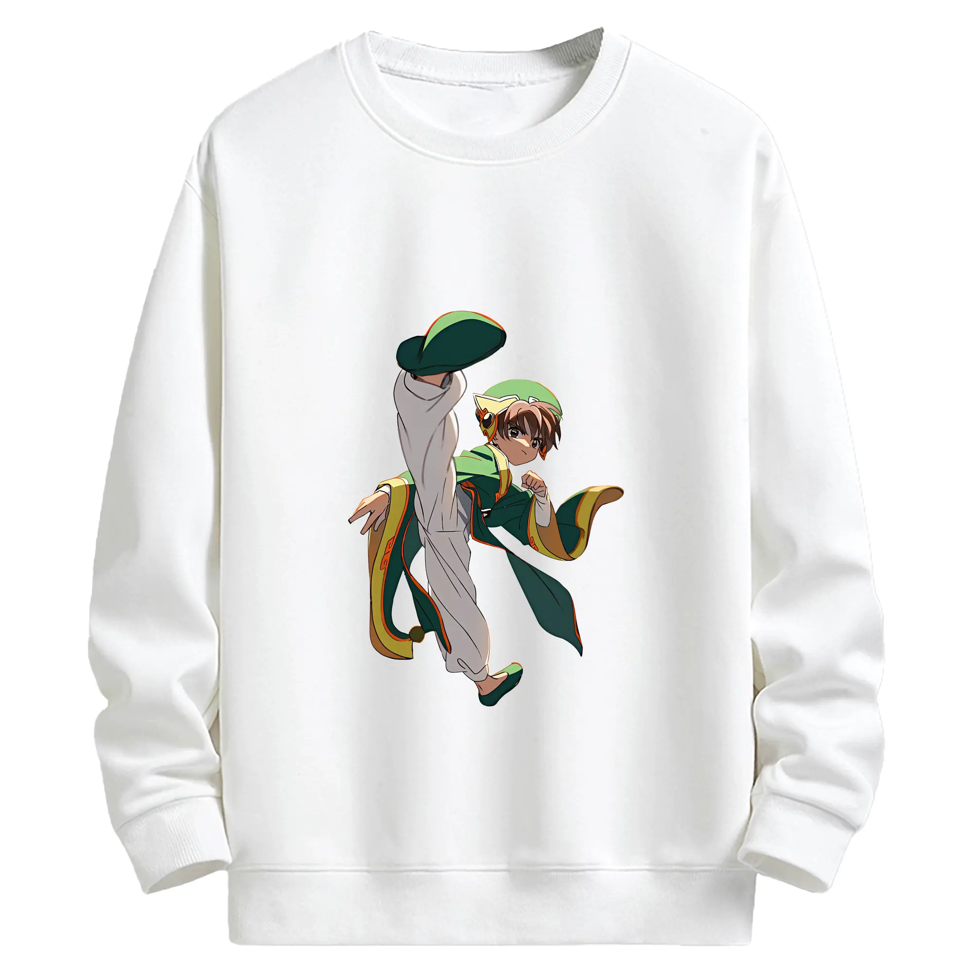 カードキャプターさくら グッズ,李小狼 - キッズ クルーネックスウェットシャツ ・ フロントプリント ・ 綿80％ ポリエステル20％ ・ 快適 通学 スポーツ 日常使い お散歩用