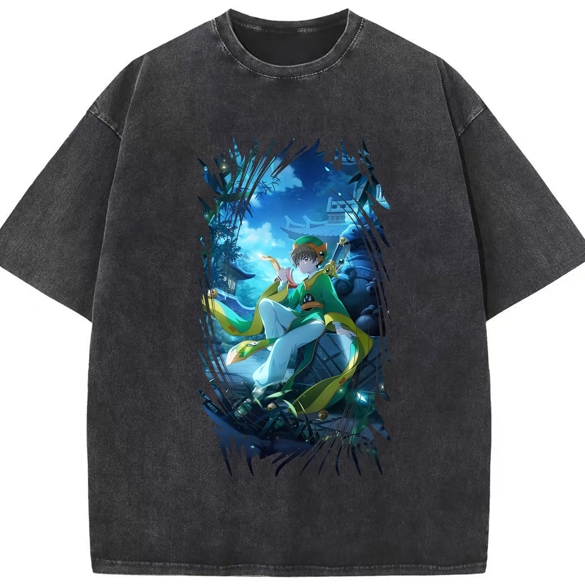 カードキャプターさくら グッズ,李小狼 - 綿100％ ヴィンテージ風 半袖Tシャツ ・ フロントプリント ・ 柔らか肌触り ・ 通気性 快適 ・ スポーツ カジュアル 外出用