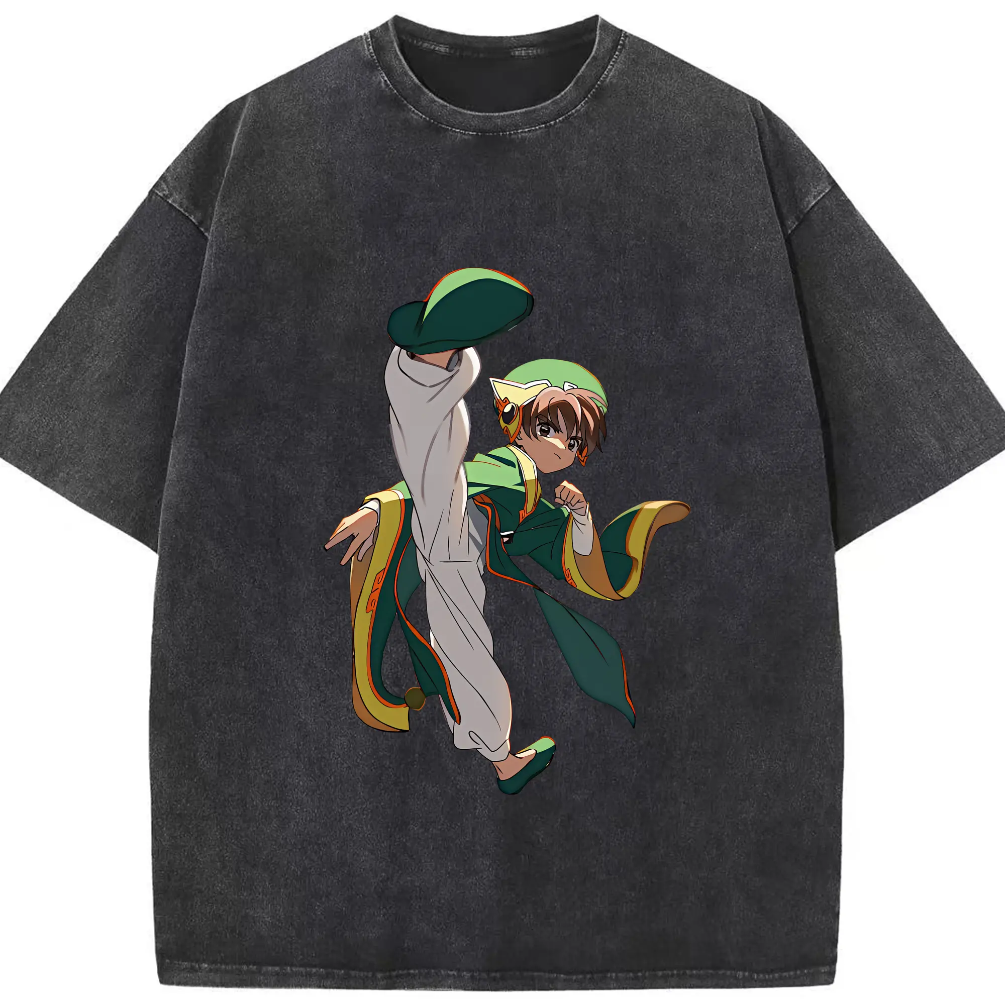 カードキャプターさくら グッズ,李小狼 - 綿100％ ヴィンテージ風 半袖Tシャツ ・ フロントプリント ・ 柔らか肌触り ・ 通気性 快適 ・ スポーツ カジュアル 外出用