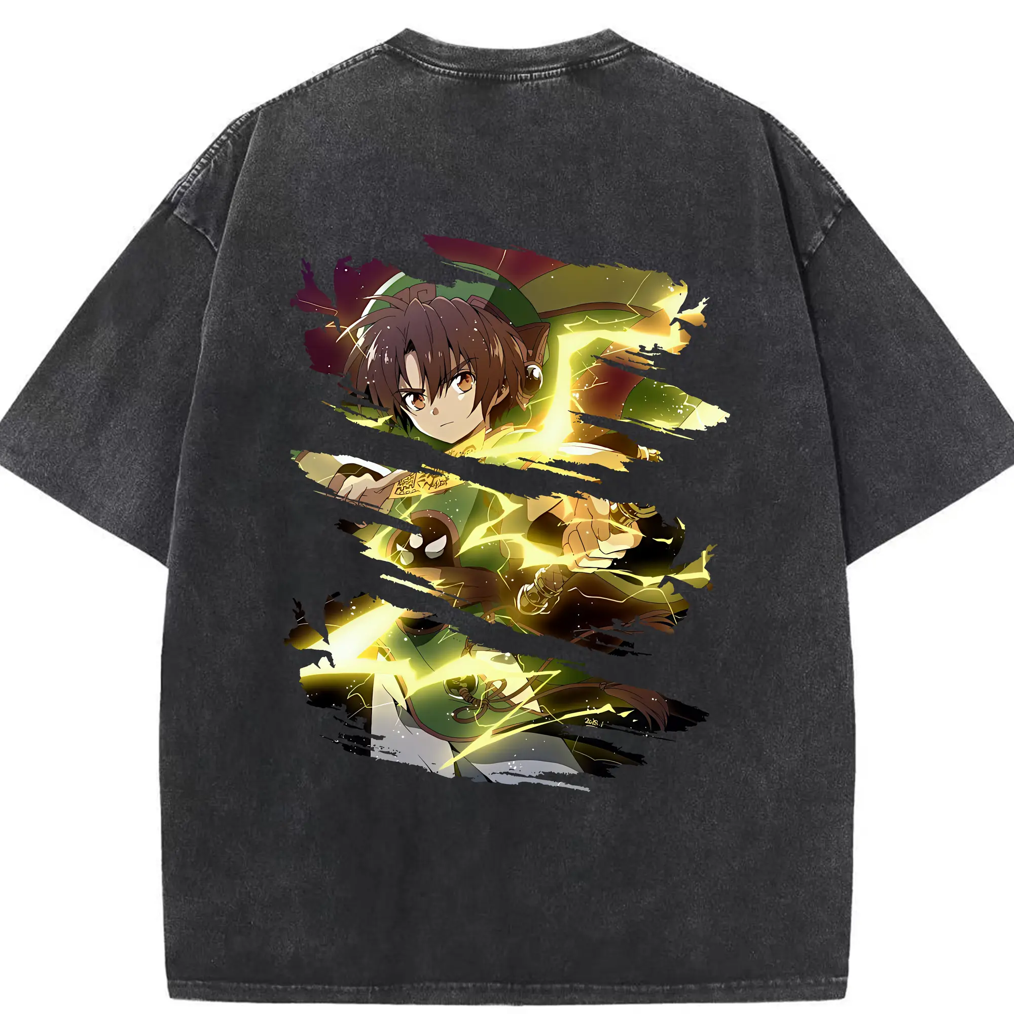 カードキャプターさくら グッズ,李小狼 - 綿100％ ヴィンテージ風 半袖Tシャツ ・ 背面プリント ・ 柔らか肌触り ・ 通気性 快適 ・ スポーツ カジュアル 外出用