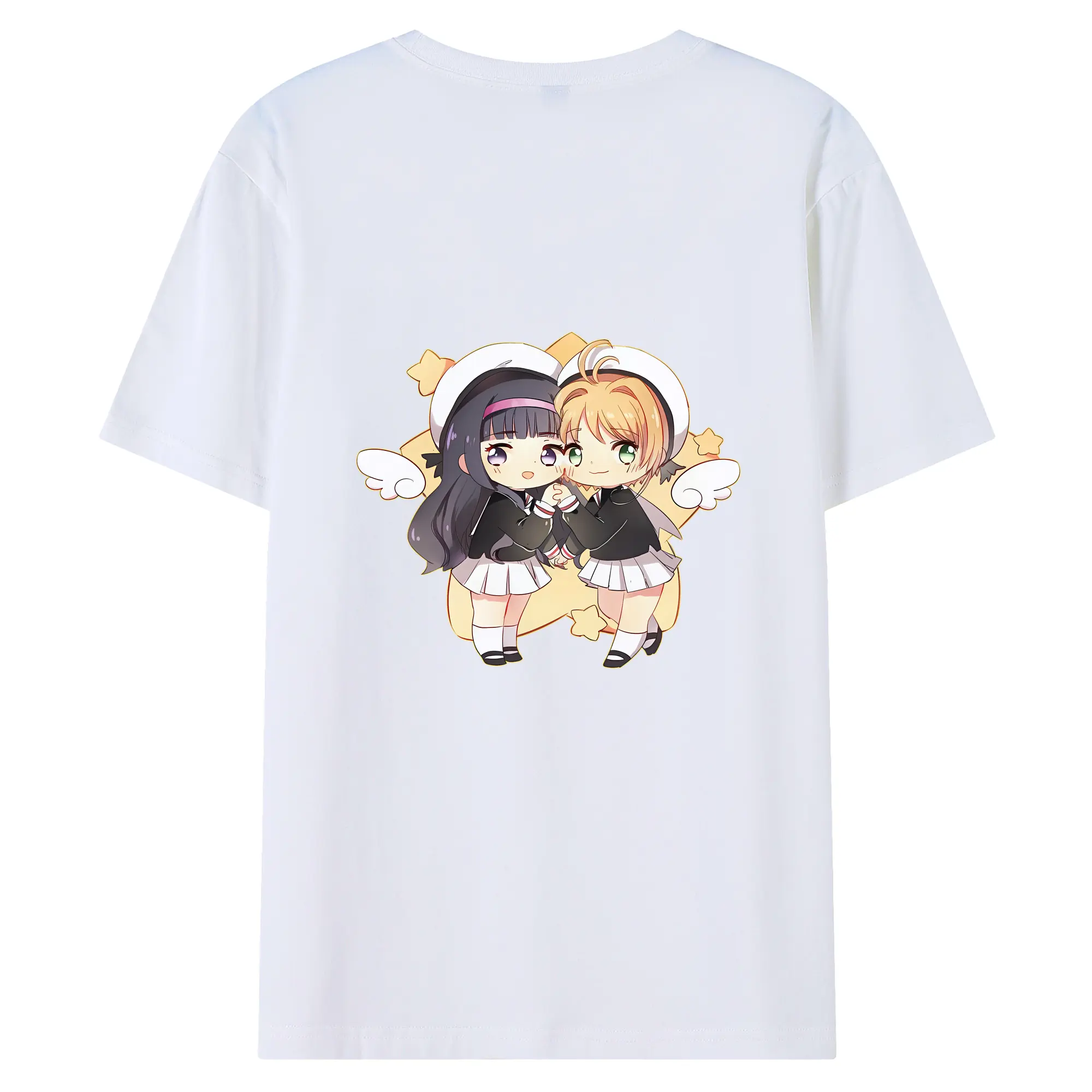 カードキャプターさくら グッズ,大道寺知世 - 綿100％ 半袖Tシャツ ・ バックプリント ・ 快適 通気性 ・ 日常使い 散歩 スポーツ用