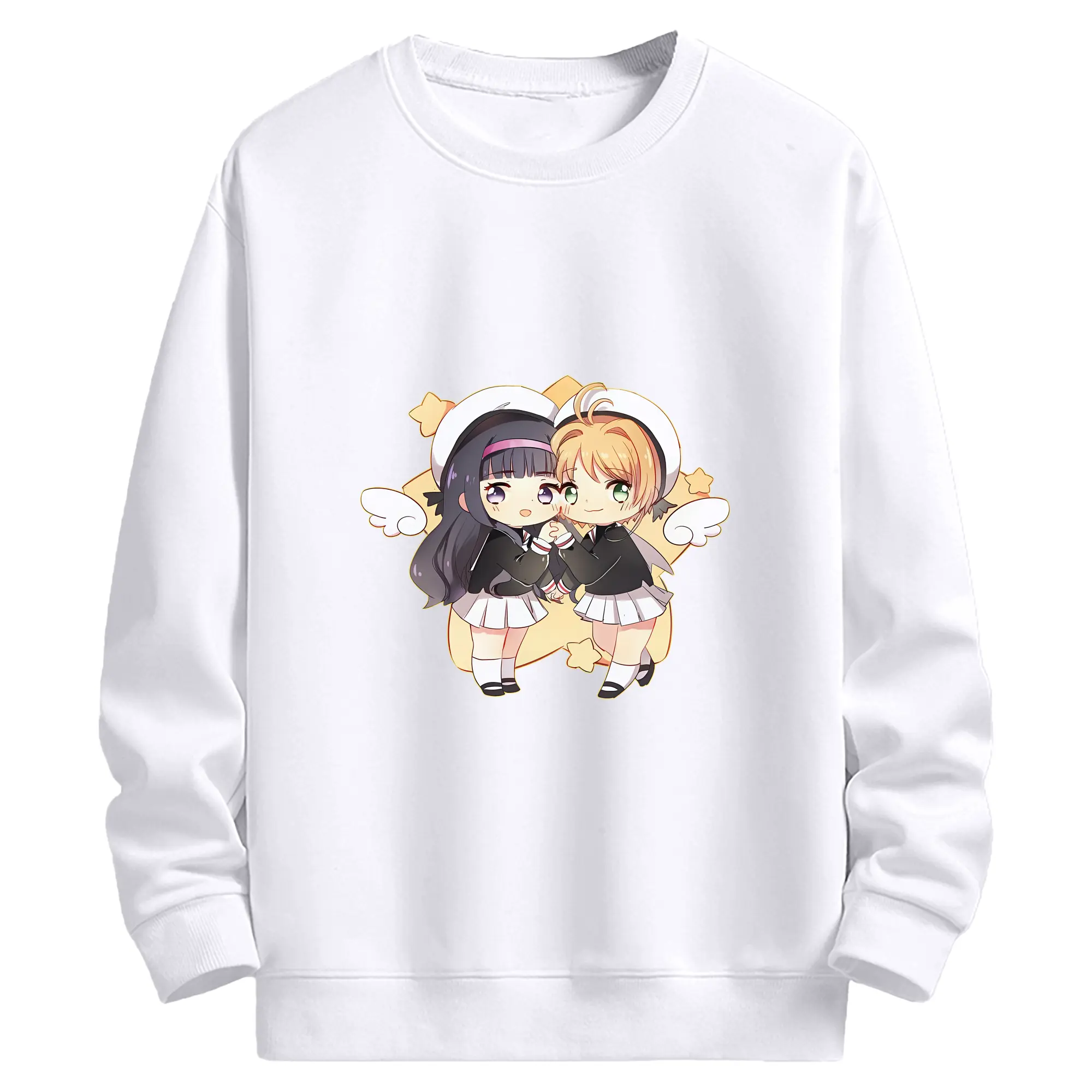 カードキャプターさくら グッズ,大道寺知世 - 高品質 クルーネック スウェット ・ コットン59％ ポリエステル41％ ・ ユニセックス 長袖 トレーナー ・ カジュアル デイリー スポーツ 散歩用