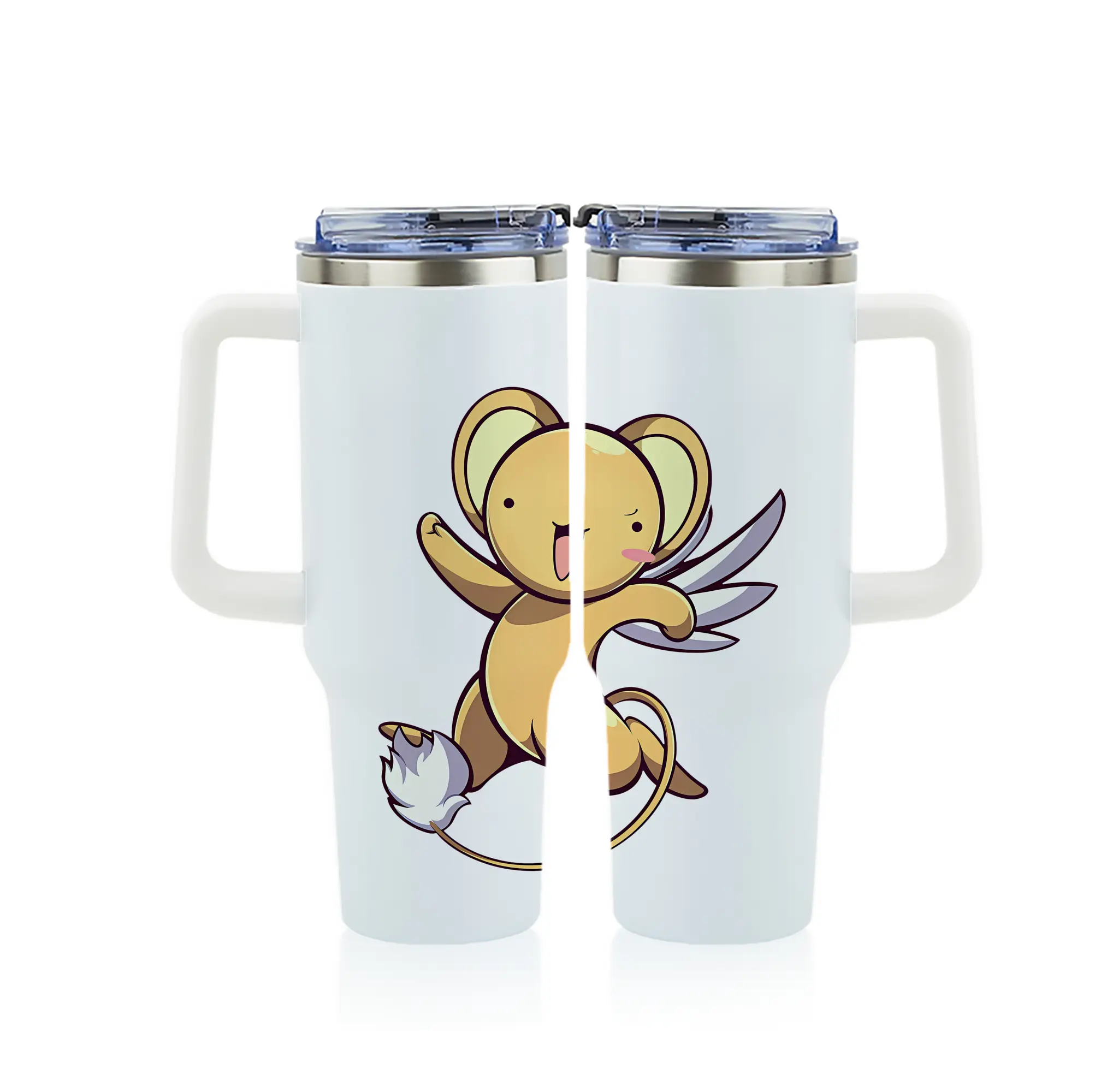 カードキャプターさくら グッズ,ケルベロス - 1200mL フルプリント車用タンブラー ・ 304ステンレス 内側 ・ 201ステンレス 外側 ・ 保温 保冷 ・ 通勤 ドライブ アウトドア用