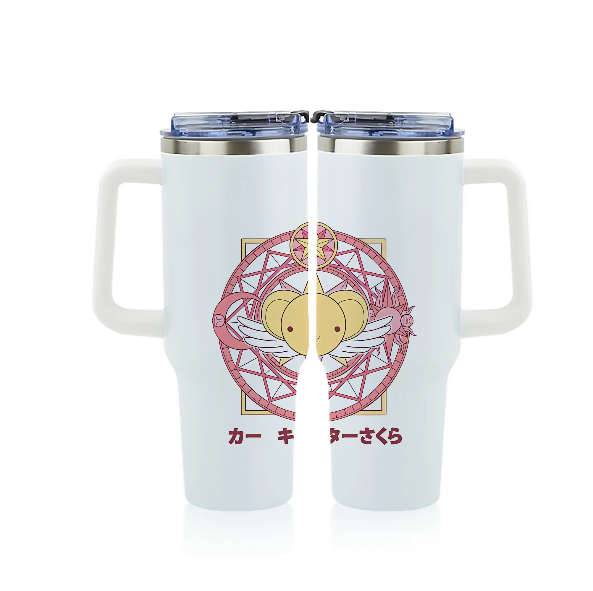 カードキャプターさくら グッズ,ケルベロス - 1200mL フルプリント車用タンブラー ・ 304ステンレス 内側 ・ 201ステンレス 外側 ・ 保温 保冷 ・ 通勤 ドライブ アウトドア用