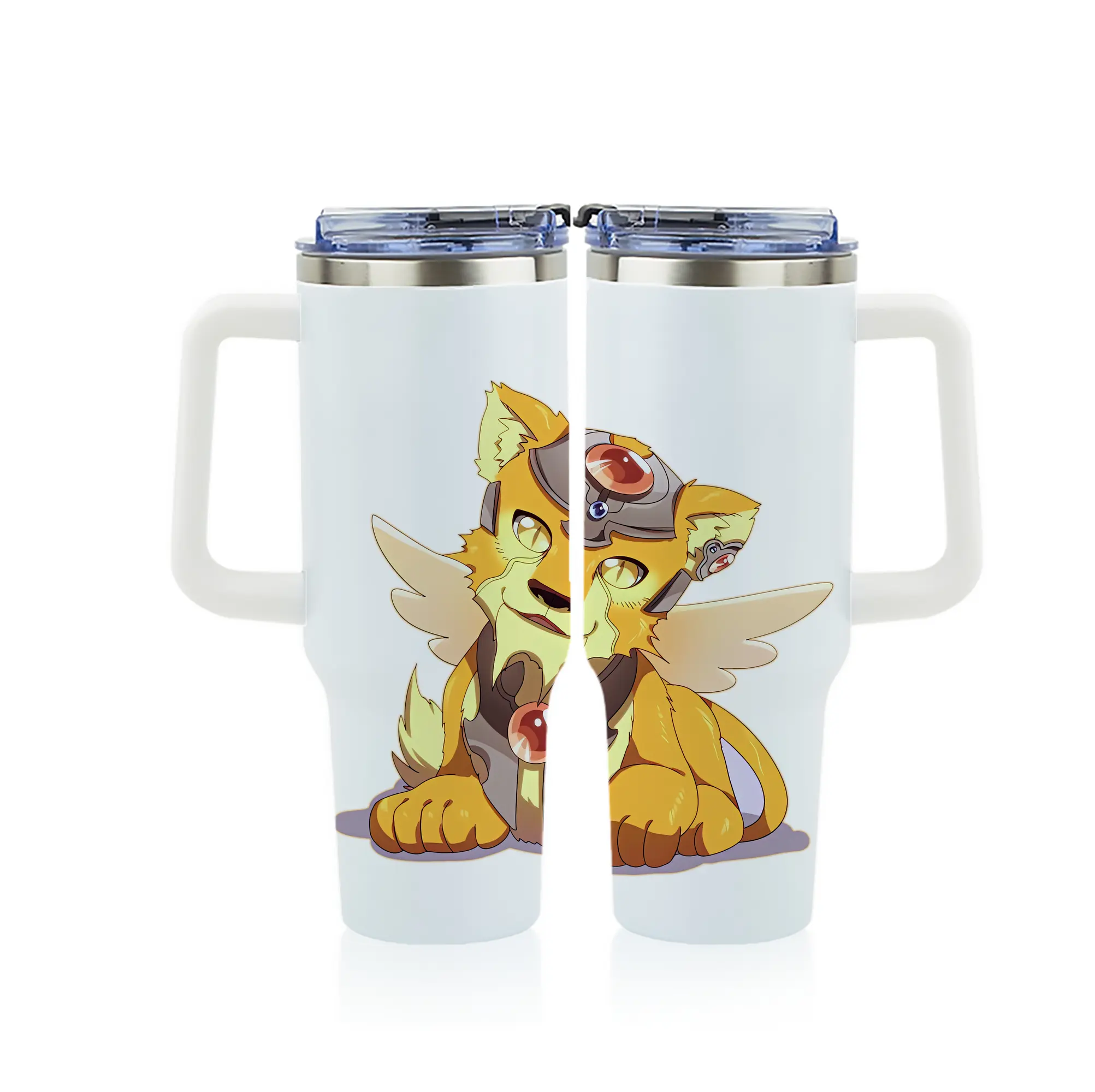 カードキャプターさくら グッズ,ケルベロス - 1200mL フルプリント車用タンブラー ・ 304ステンレス 内側 ・ 201ステンレス 外側 ・ 保温 保冷 ・ 通勤 ドライブ アウトドア用