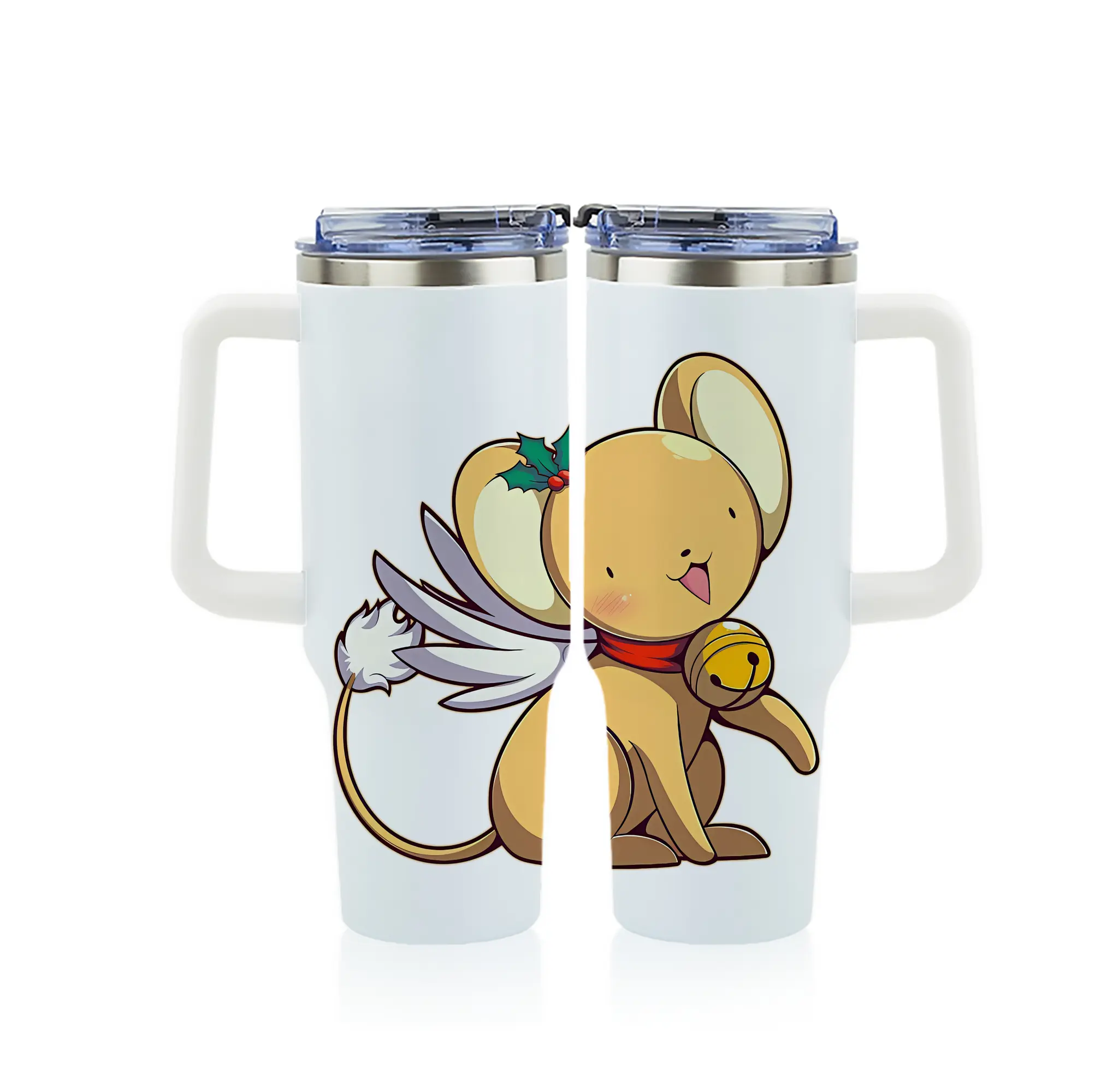 カードキャプターさくら グッズ,ケルベロス - 1200mL フルプリント車用タンブラー ・ 304ステンレス 内側 ・ 201ステンレス 外側 ・ 保温 保冷 ・ 通勤 ドライブ アウトドア用