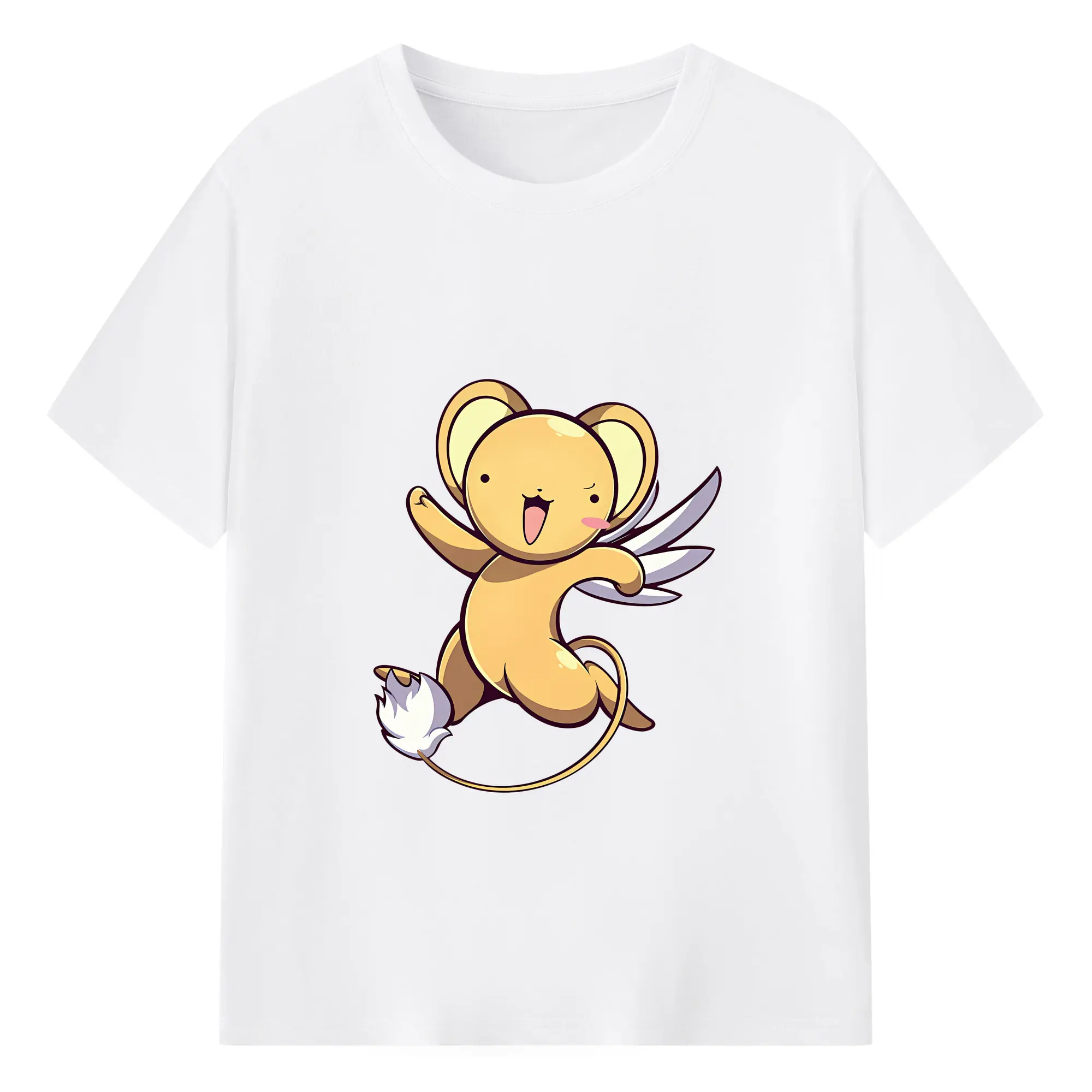 カードキャプターさくら グッズ,ケルベロス - 綿100％ 半袖Tシャツ ・ フロントプリント ・ 快適 通気性 ・ 日常使い 散歩 スポーツ用