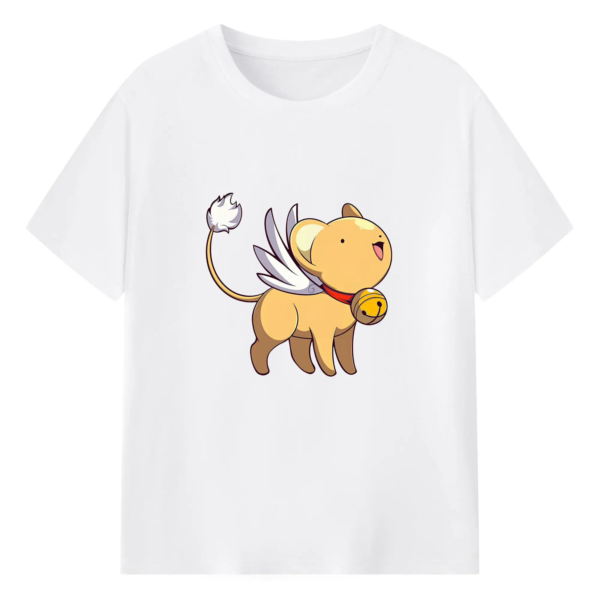 カードキャプターさくら グッズ,ケルベロス - 綿100％ 半袖Tシャツ ・ フロントプリント ・ 快適 通気性 ・ 日常使い 散歩 スポーツ用