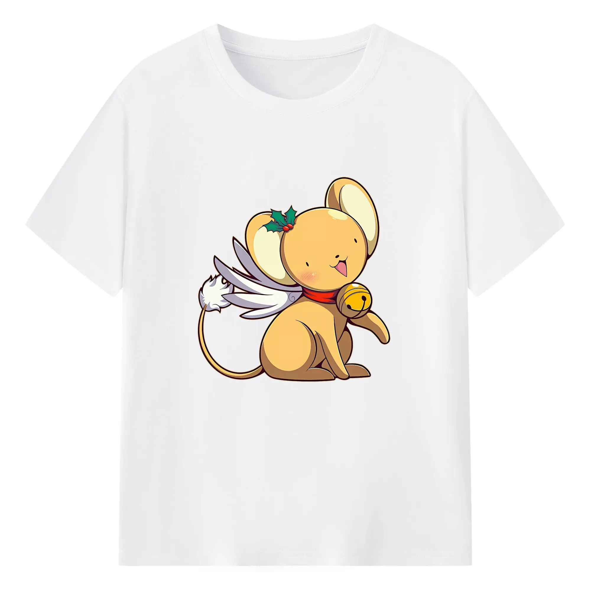 カードキャプターさくら グッズ,ケルベロス - 綿100％ 半袖Tシャツ ・ フロントプリント ・ 快適 通気性 ・ 日常使い 散歩 スポーツ用