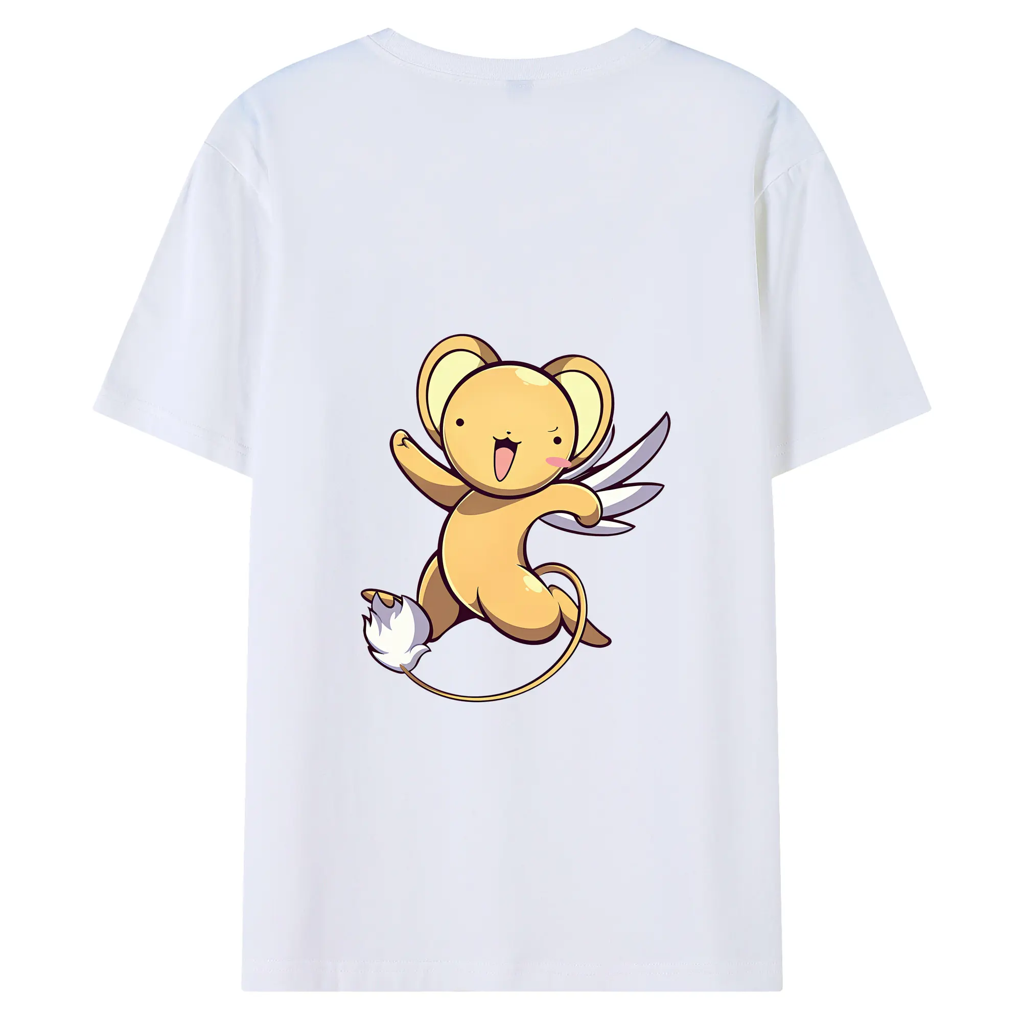 カードキャプターさくら グッズ,ケルベロス - 綿100％ 半袖Tシャツ ・ バックプリント ・ 快適 通気性 ・ 日常使い 散歩 スポーツ用