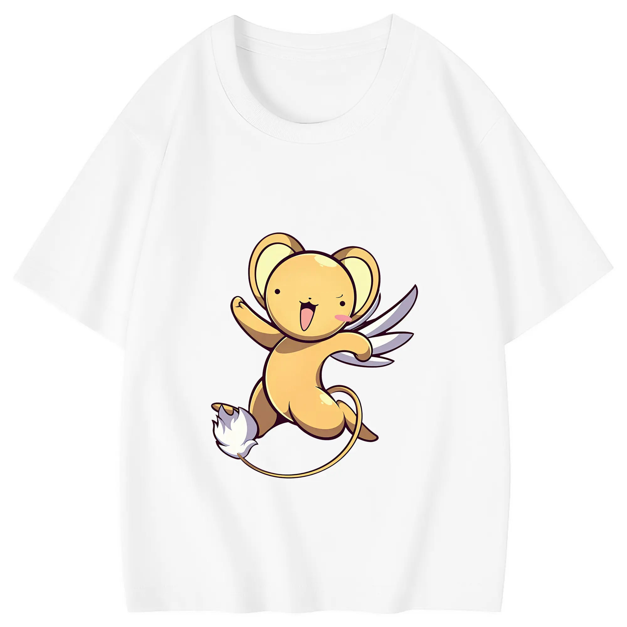 カードキャプターさくら グッズ,ケルベロス - 綿100％ キッズTシャツ ・ フロントプリント ・ 快適 通気性 ・ スポーツ カジュアル 散歩用