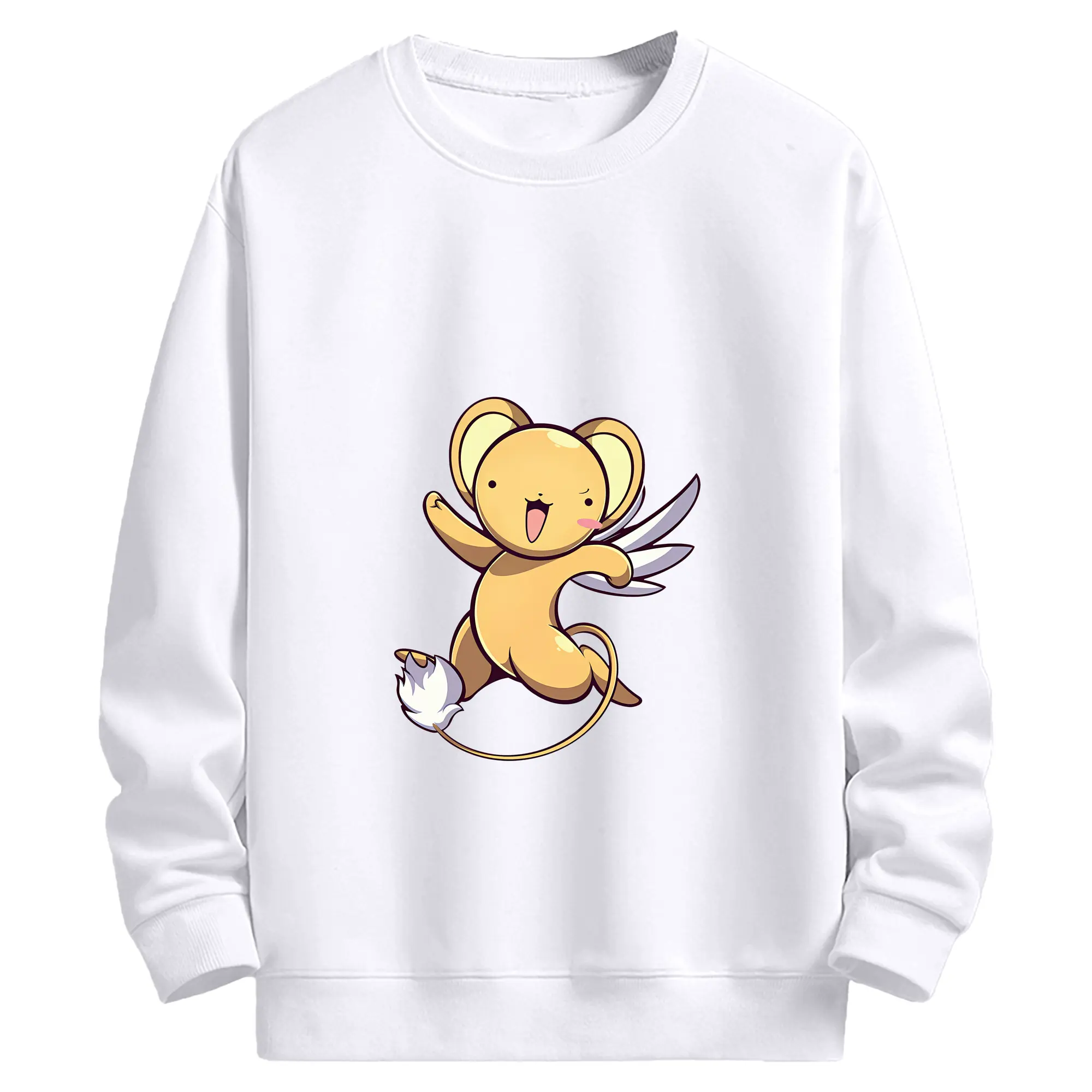 カードキャプターさくら グッズ,ケルベロス - 高品質 クルーネック スウェット ・ コットン59％ ポリエステル41％ ・ ユニセックス 長袖 トレーナー ・ カジュアル デイリー スポーツ 散歩用