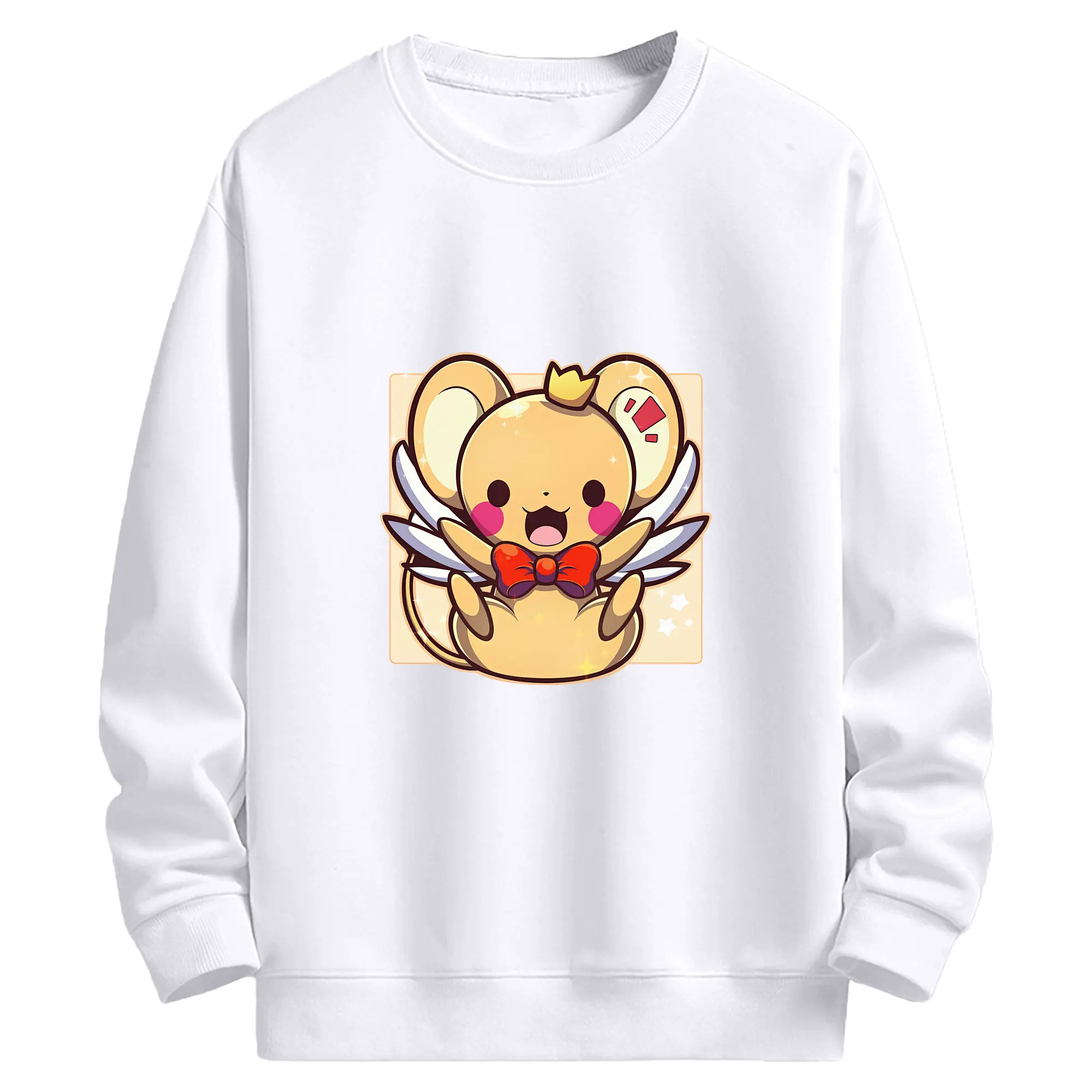 カードキャプターさくら グッズ,ケルベロス - 高品質 クルーネック スウェット ・ コットン59％ ポリエステル41％ ・ ユニセックス 長袖 トレーナー ・ カジュアル デイリー スポーツ 散歩用