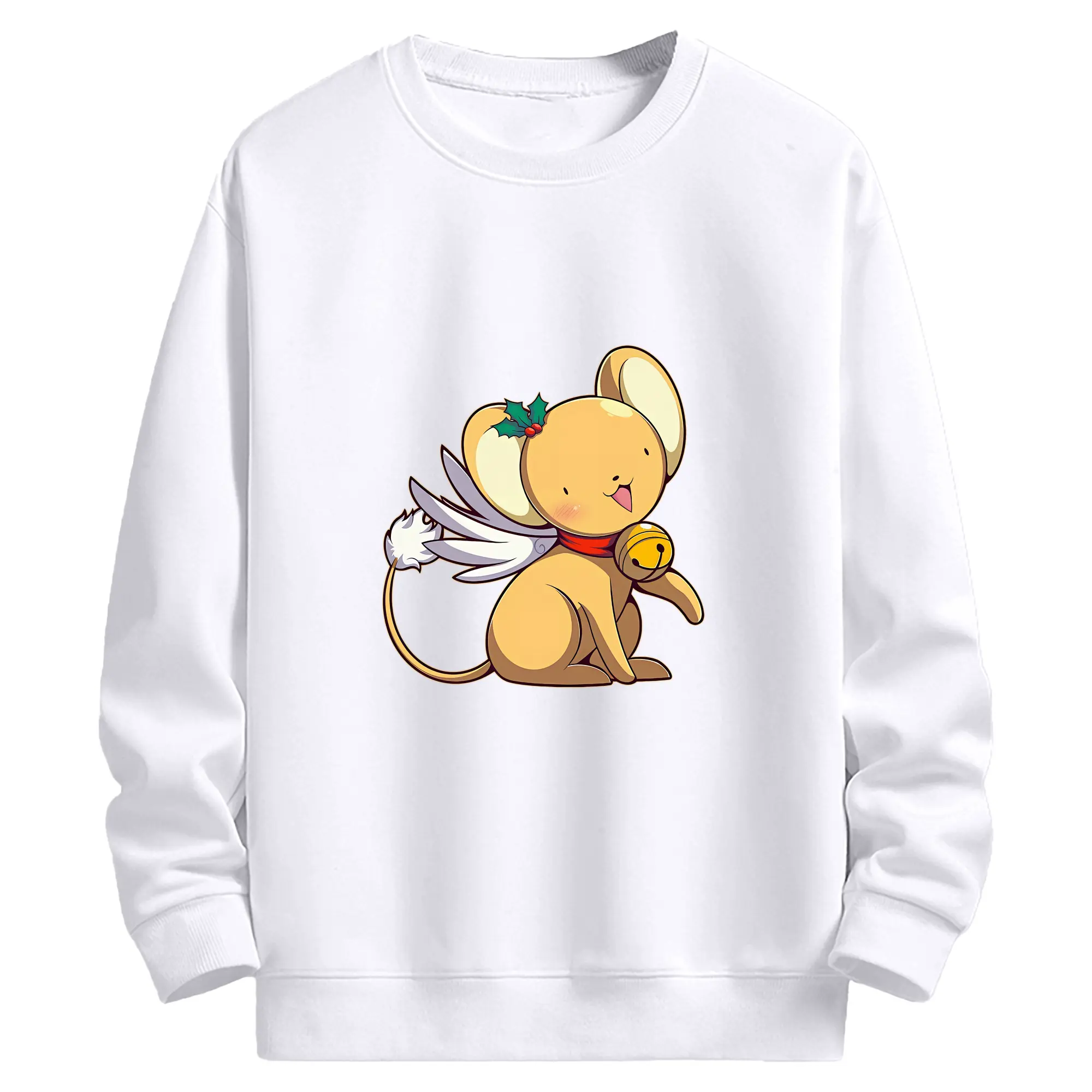 カードキャプターさくら グッズ,ケルベロス - 高品質 クルーネック スウェット ・ コットン59％ ポリエステル41％ ・ ユニセックス 長袖 トレーナー ・ カジュアル デイリー スポーツ 散歩用