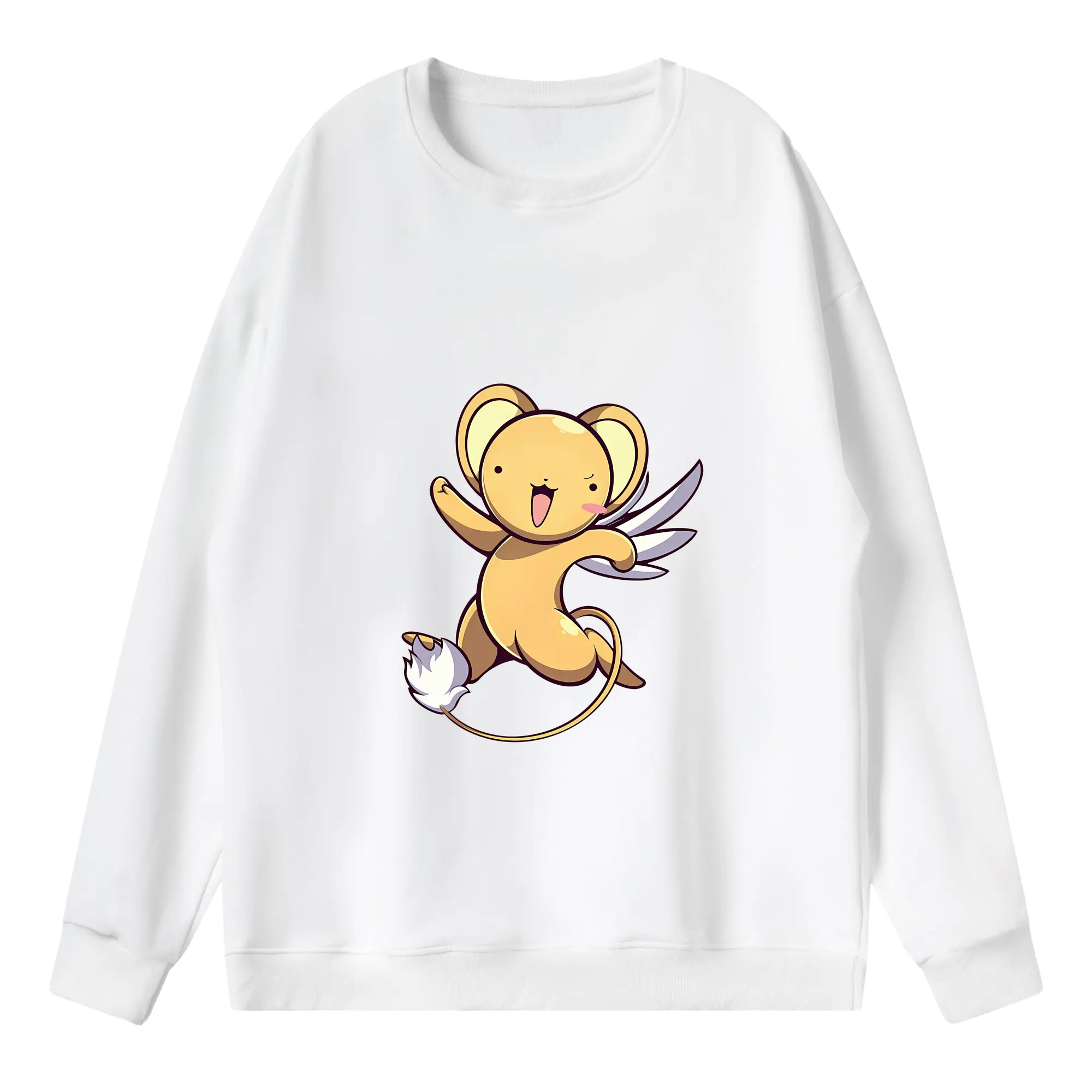 カードキャプターさくら グッズ,ケルベロス - 薄手 クルーネック スウェット 裏毛260g · ポリエステル 春秋向け カジュアル 男女兼用 · トレーナー デイリー スポーツ 散歩に最適