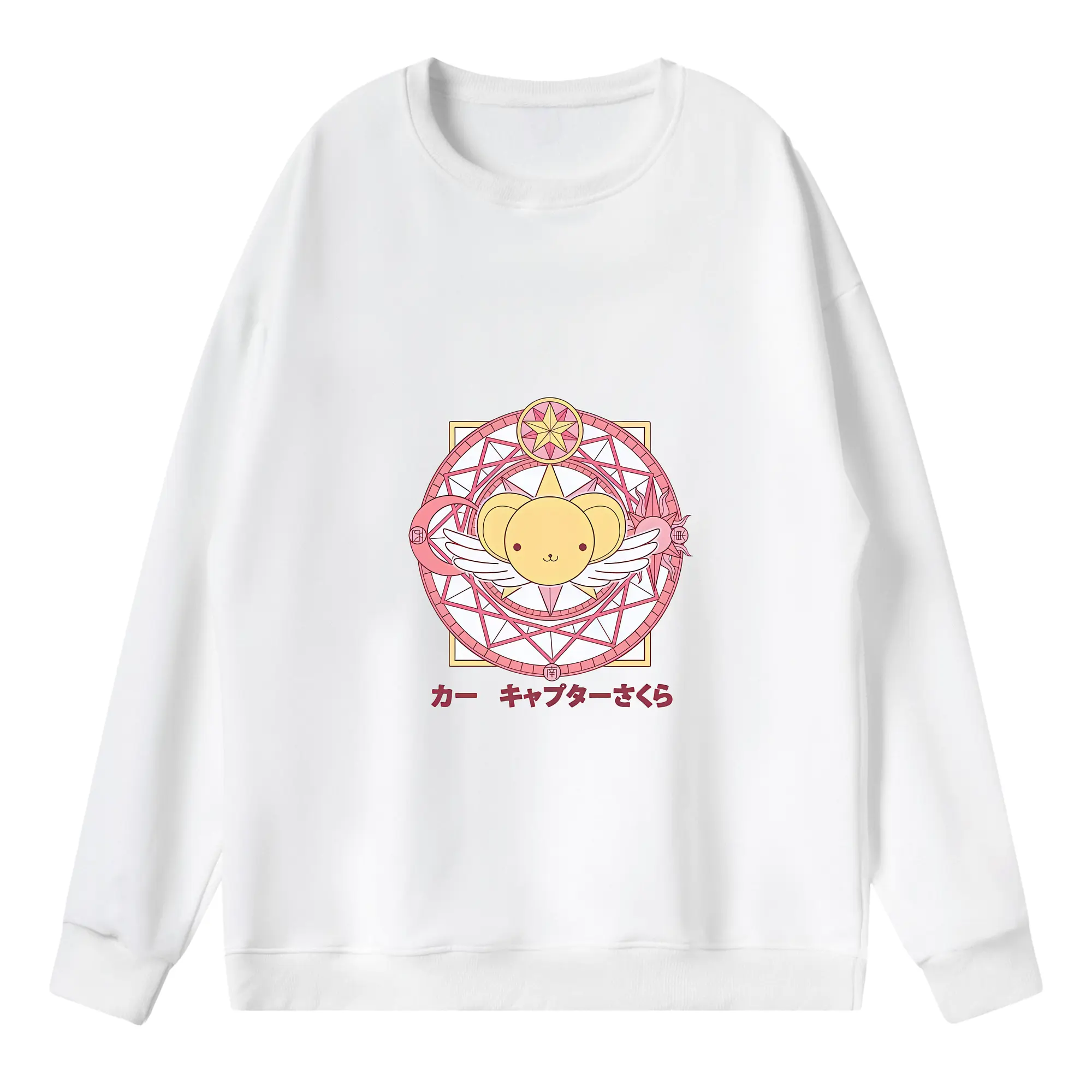 カードキャプターさくら グッズ,ケルベロス - 薄手 クルーネック スウェット 裏毛260g · ポリエステル 春秋向け カジュアル 男女兼用 · トレーナー デイリー スポーツ 散歩に最適