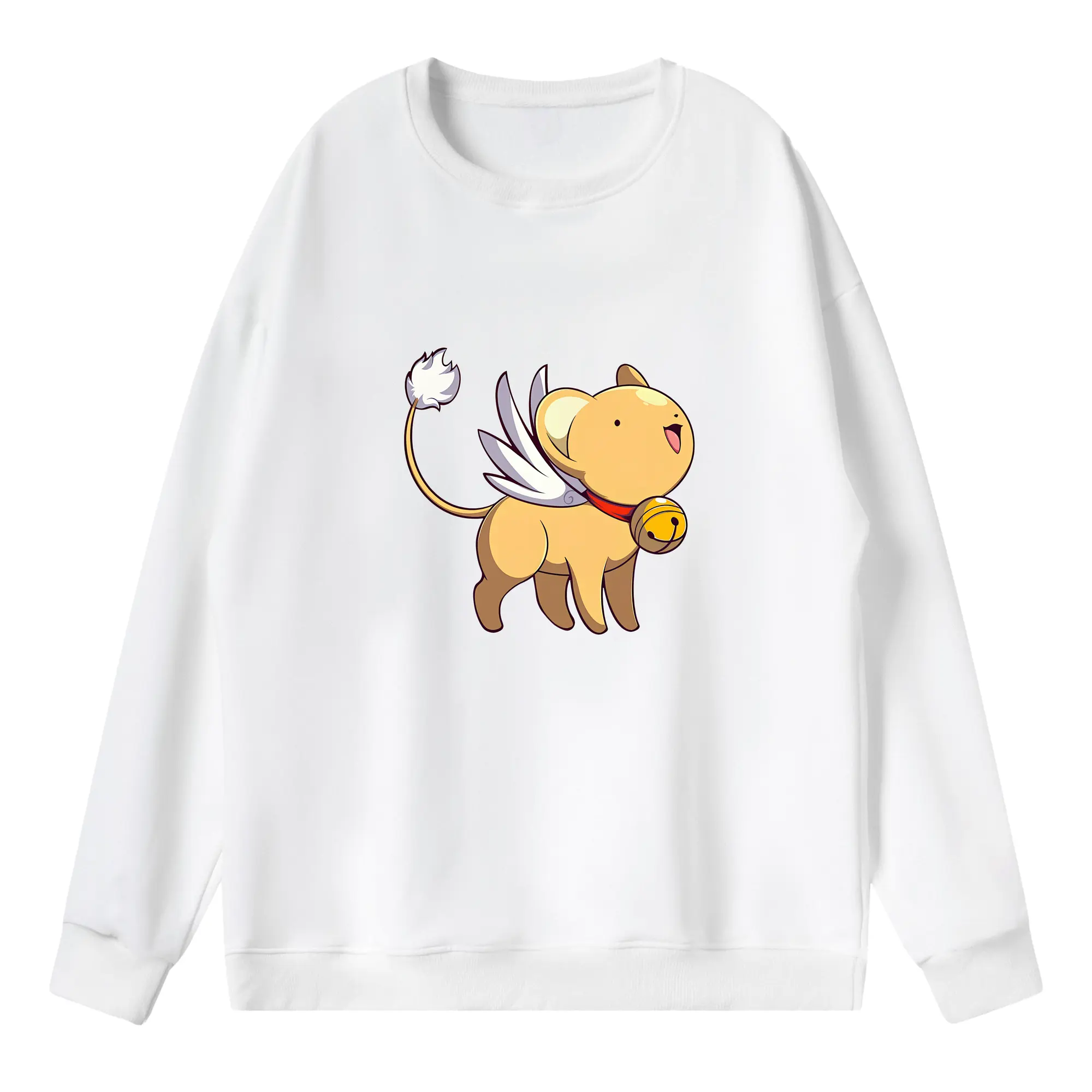 カードキャプターさくら グッズ,ケルベロス - 薄手 クルーネック スウェット 裏毛260g · ポリエステル 春秋向け カジュアル 男女兼用 · トレーナー デイリー スポーツ 散歩に最適