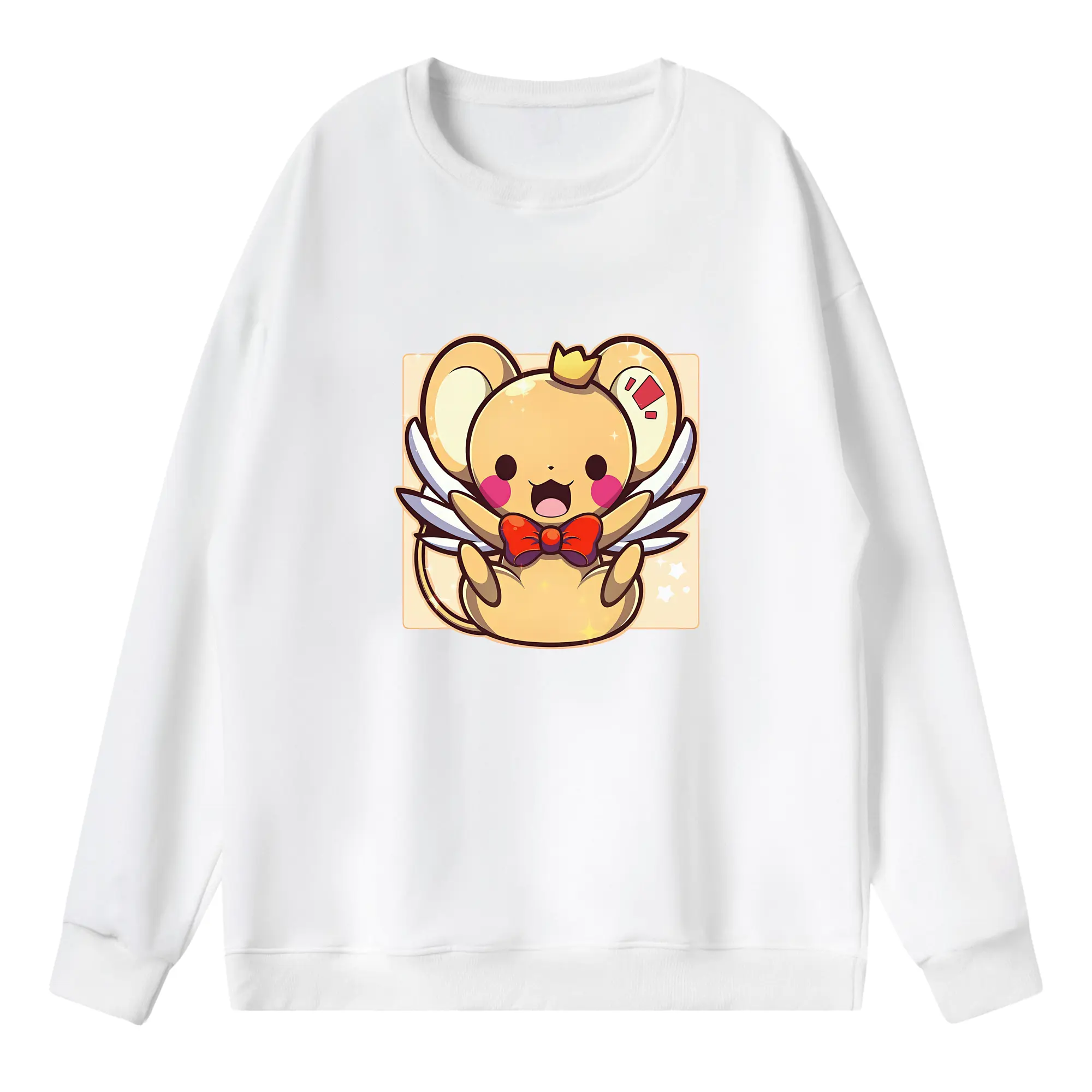 カードキャプターさくら グッズ,ケルベロス - 薄手 クルーネック スウェット 裏毛260g · ポリエステル 春秋向け カジュアル 男女兼用 · トレーナー デイリー スポーツ 散歩に最適