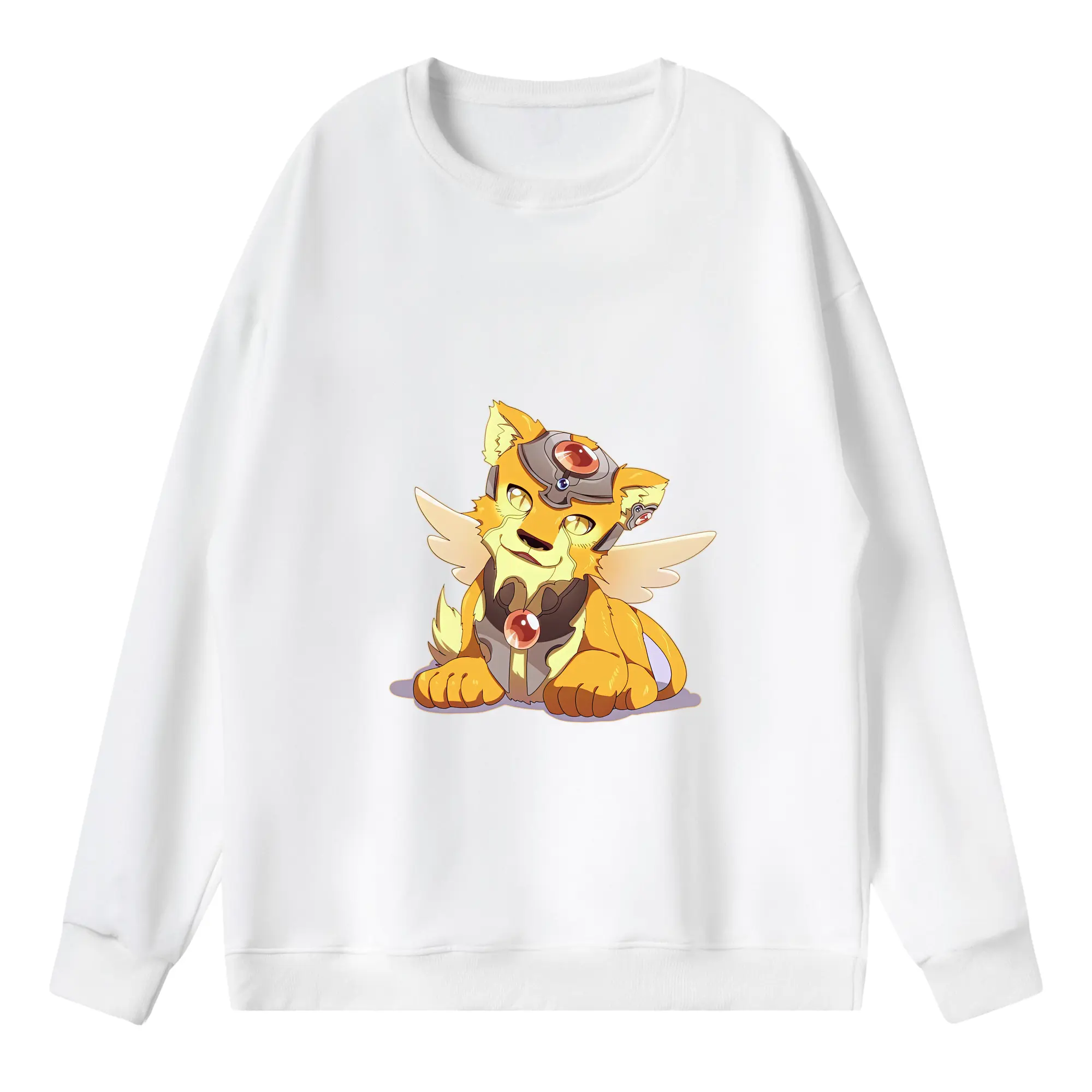 カードキャプターさくら グッズ,ケルベロス - 薄手 クルーネック スウェット 裏毛260g · ポリエステル 春秋向け カジュアル 男女兼用 · トレーナー デイリー スポーツ 散歩に最適