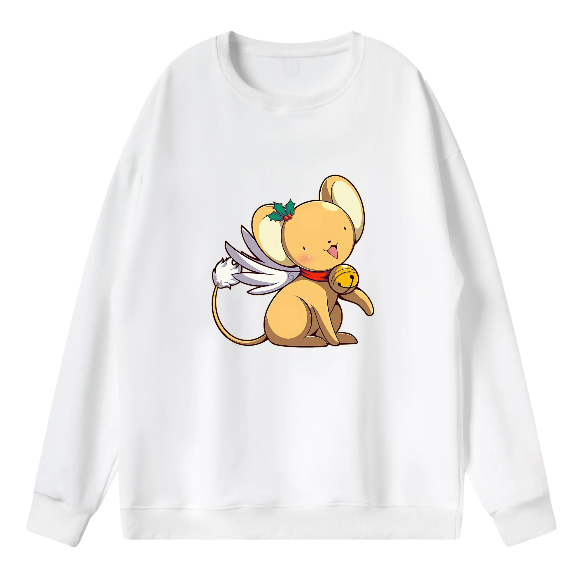 カードキャプターさくら グッズ,ケルベロス - 薄手 クルーネック スウェット 裏毛260g · ポリエステル 春秋向け カジュアル 男女兼用 · トレーナー デイリー スポーツ 散歩に最適