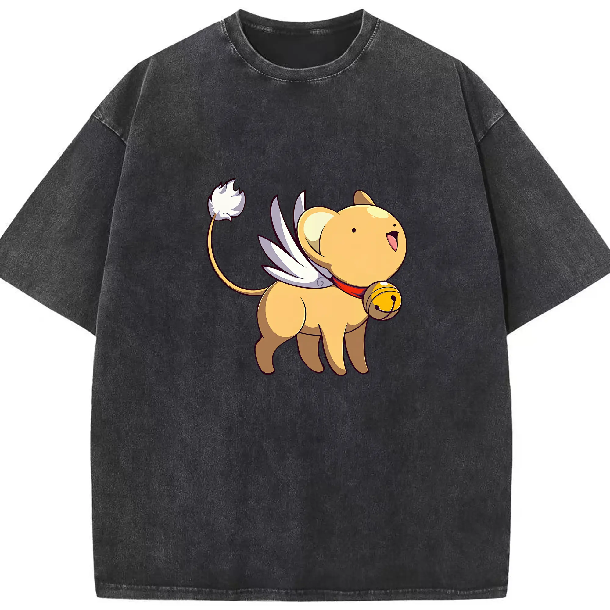 カードキャプターさくら グッズ,ケルベロス - 綿100％ ヴィンテージ風 半袖Tシャツ ・ フロントプリント ・ 柔らか肌触り ・ 通気性 快適 ・ スポーツ カジュアル 外出用