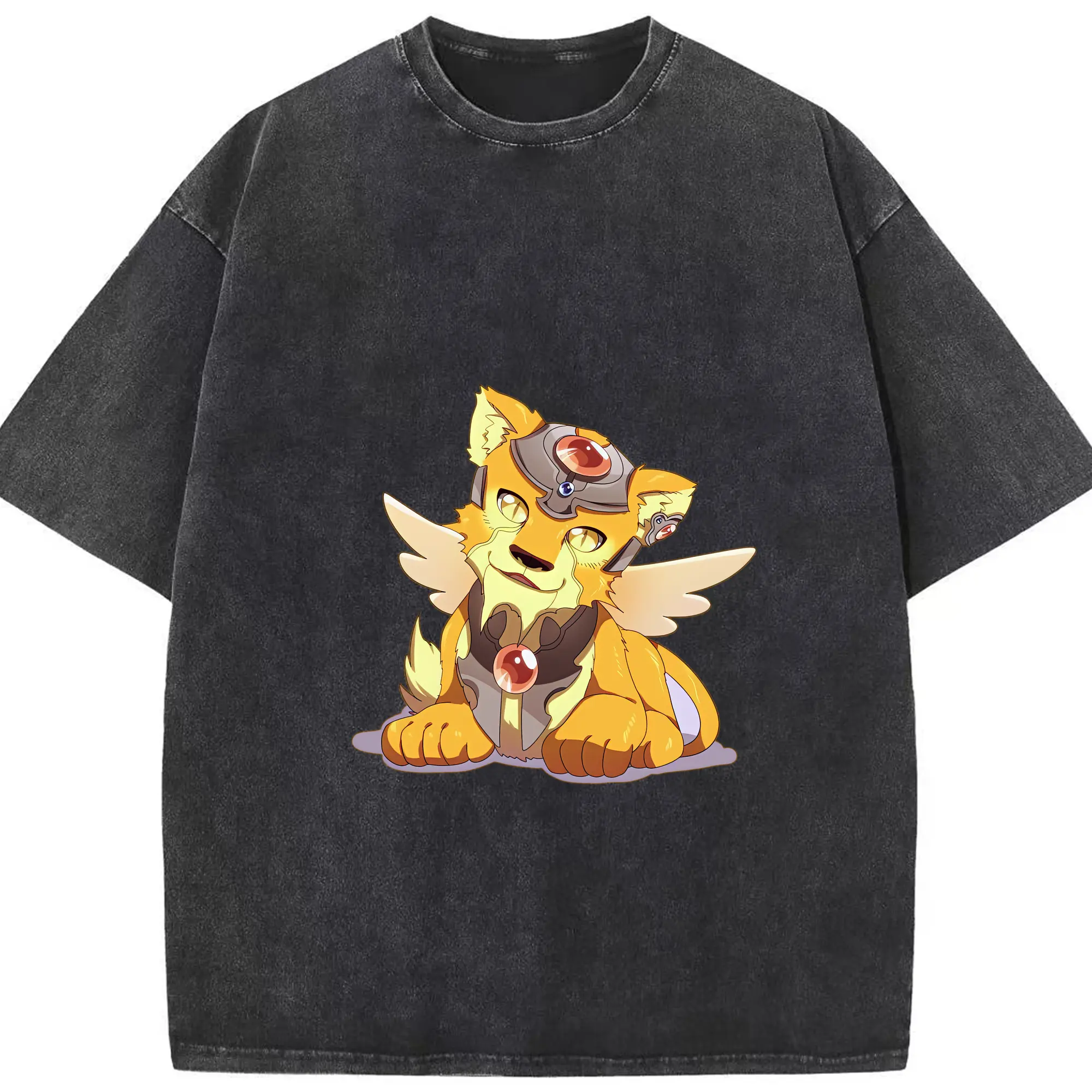 カードキャプターさくら グッズ,ケルベロス - 綿100％ ヴィンテージ風 半袖Tシャツ ・ フロントプリント ・ 柔らか肌触り ・ 通気性 快適 ・ スポーツ カジュアル 外出用