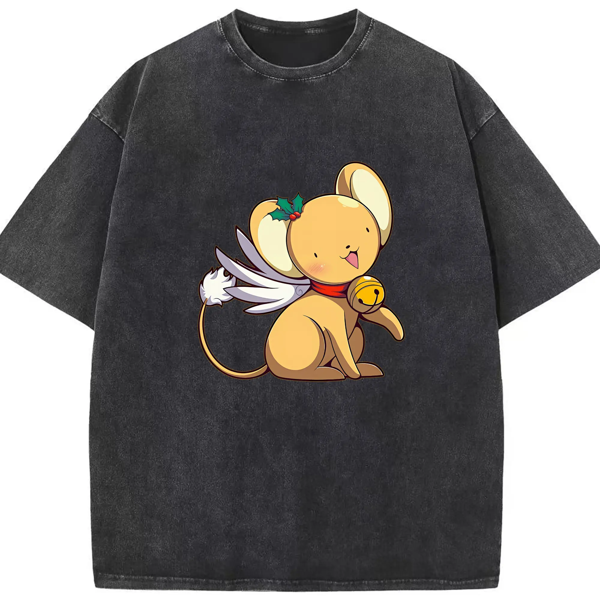 カードキャプターさくら グッズ,ケルベロス - 綿100％ ヴィンテージ風 半袖Tシャツ ・ フロントプリント ・ 柔らか肌触り ・ 通気性 快適 ・ スポーツ カジュアル 外出用