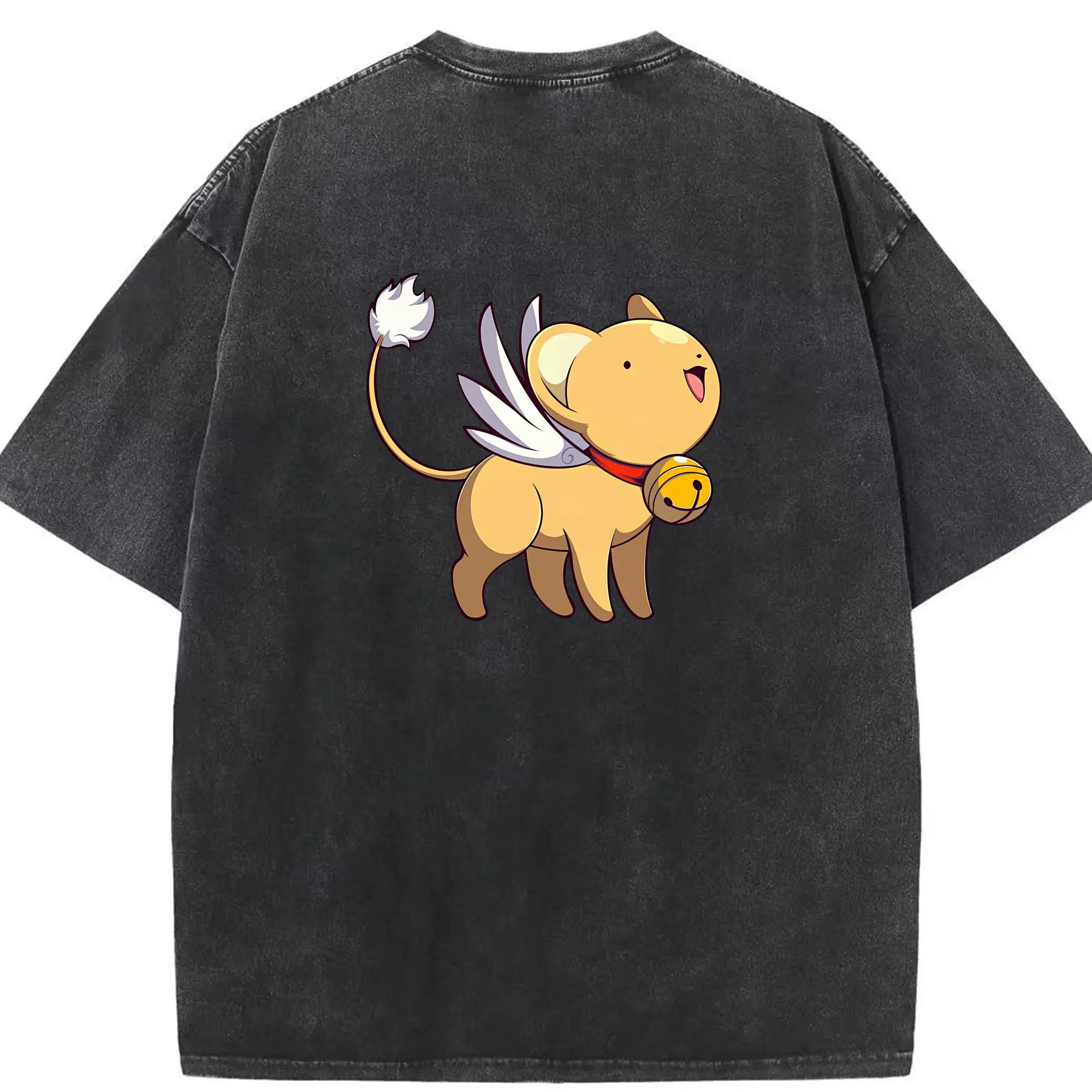 カードキャプターさくら グッズ,ケルベロス - 綿100％ ヴィンテージ風 半袖Tシャツ ・ 背面プリント ・ 柔らか肌触り ・ 通気性 快適 ・ スポーツ カジュアル 外出用