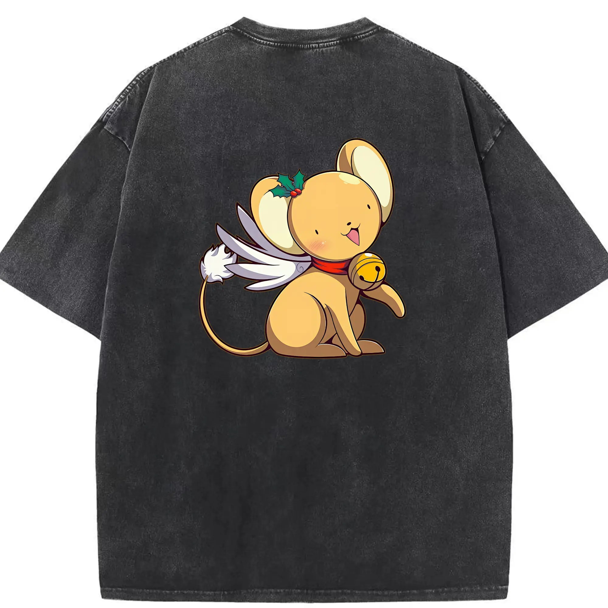 カードキャプターさくら グッズ,ケルベロス - 綿100％ ヴィンテージ風 半袖Tシャツ ・ 背面プリント ・ 柔らか肌触り ・ 通気性 快適 ・ スポーツ カジュアル 外出用