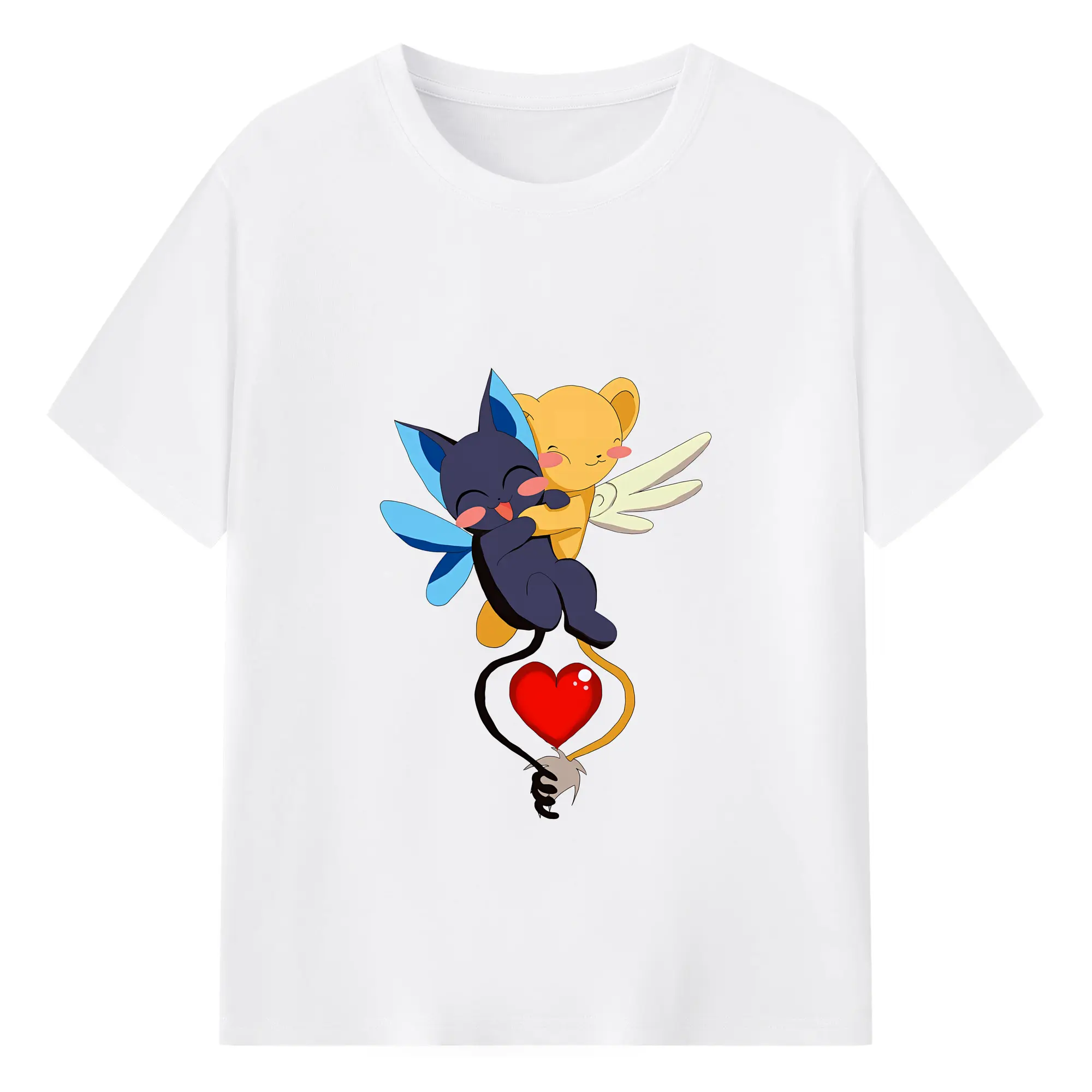 カードキャプターさくら グッズ,スピネル・サン - 綿100％ 半袖Tシャツ ・ フロントプリント ・ 快適 通気性 ・ 日常使い 散歩 スポーツ用